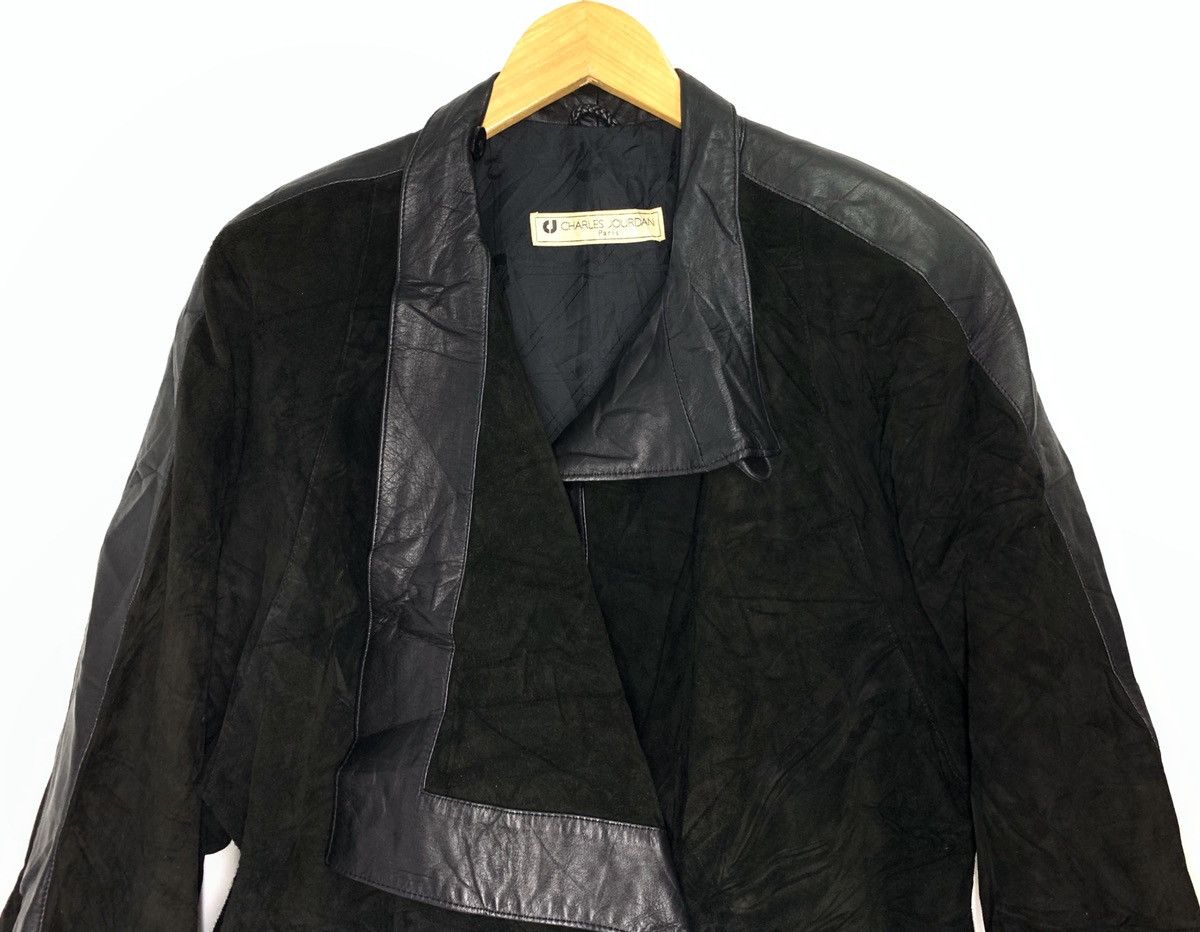 Charles Jourdan × Genuine Leather × Japanese Brand Charles Jourdan Leather Trench Jacket Size US M / EU 48-50 / 2 - 3 Thumbnail