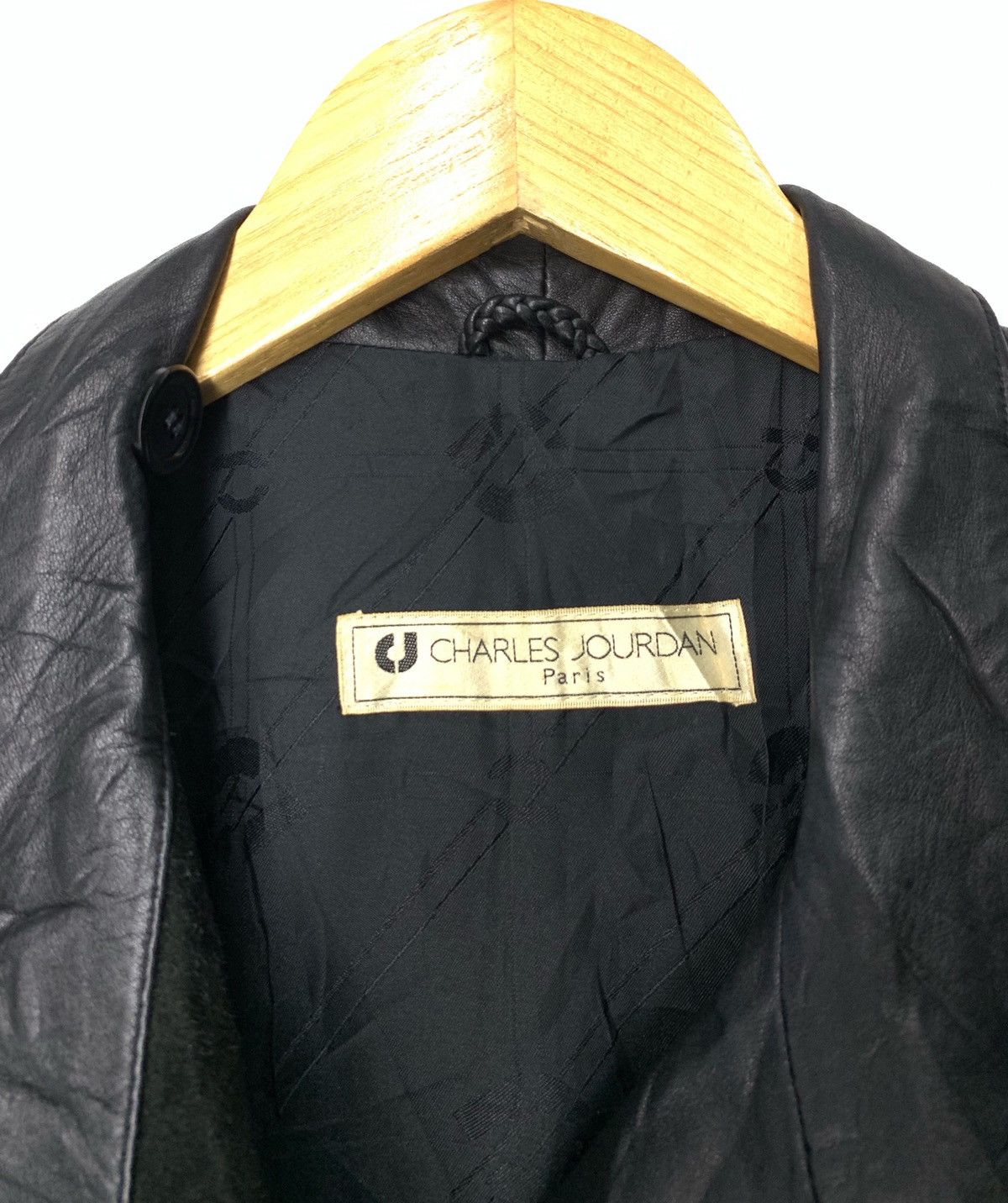Charles Jourdan × Genuine Leather × Japanese Brand Charles Jourdan Leather Trench Jacket Size US M / EU 48-50 / 2 - 7 Thumbnail