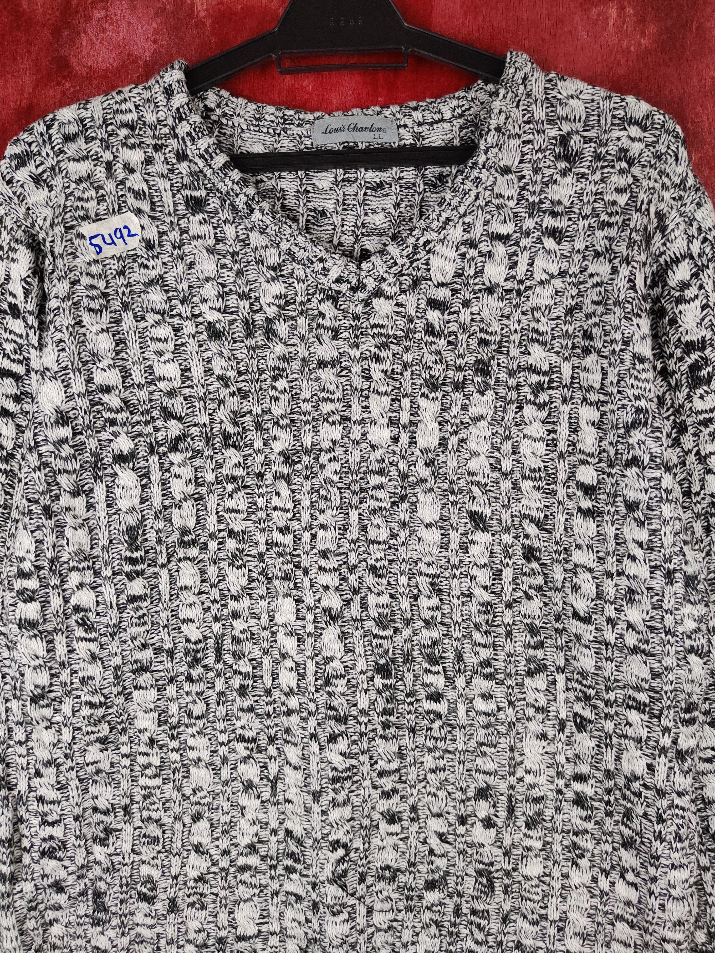 Japanese Brand × Other Louis Chavlon Black/White Knitwear #5492 Size US M / EU 48-50 / 2 - 2 Thumbnail