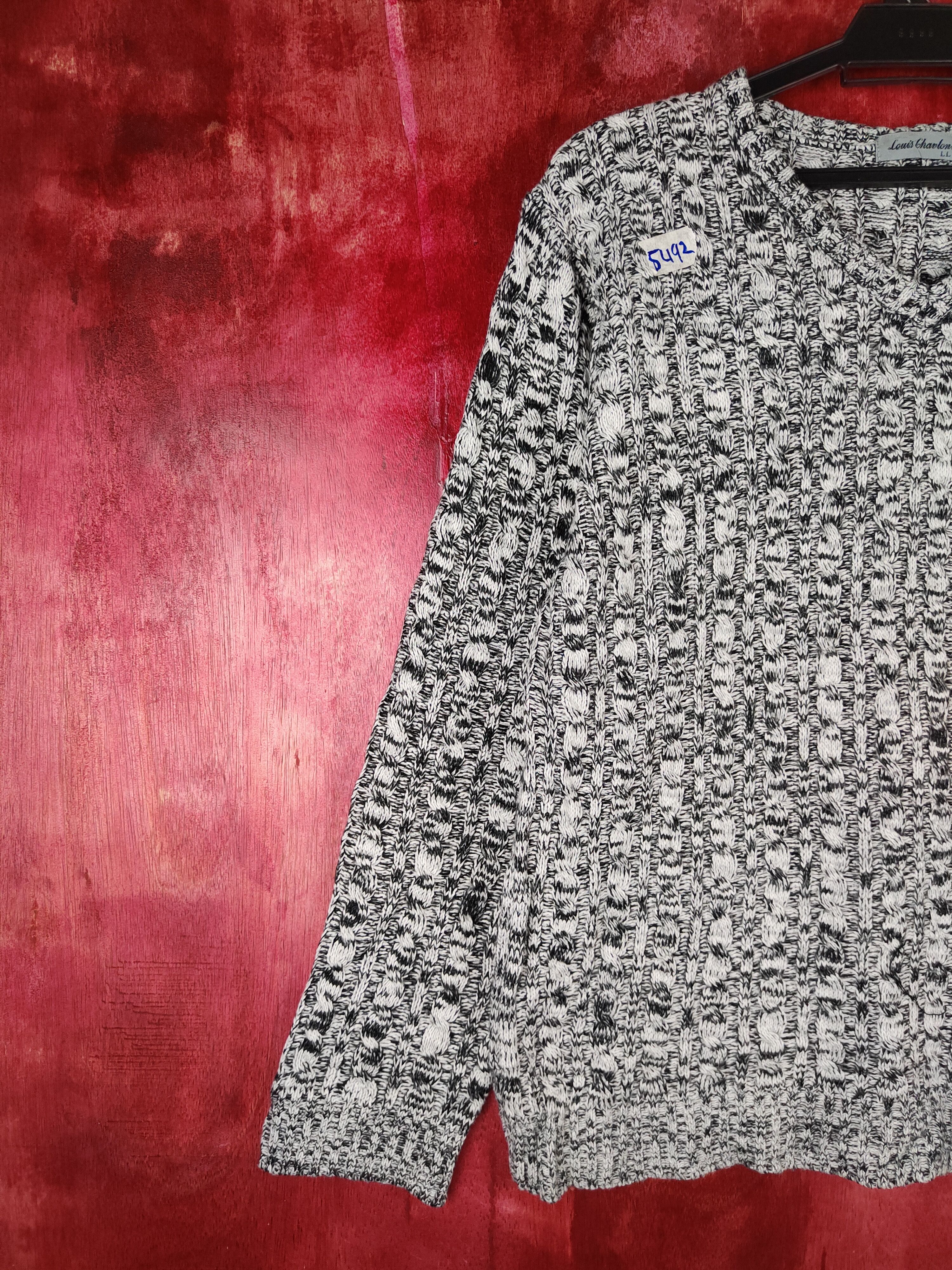 Japanese Brand × Other Louis Chavlon Black/White Knitwear #5492 Size US M / EU 48-50 / 2 - 3 Thumbnail