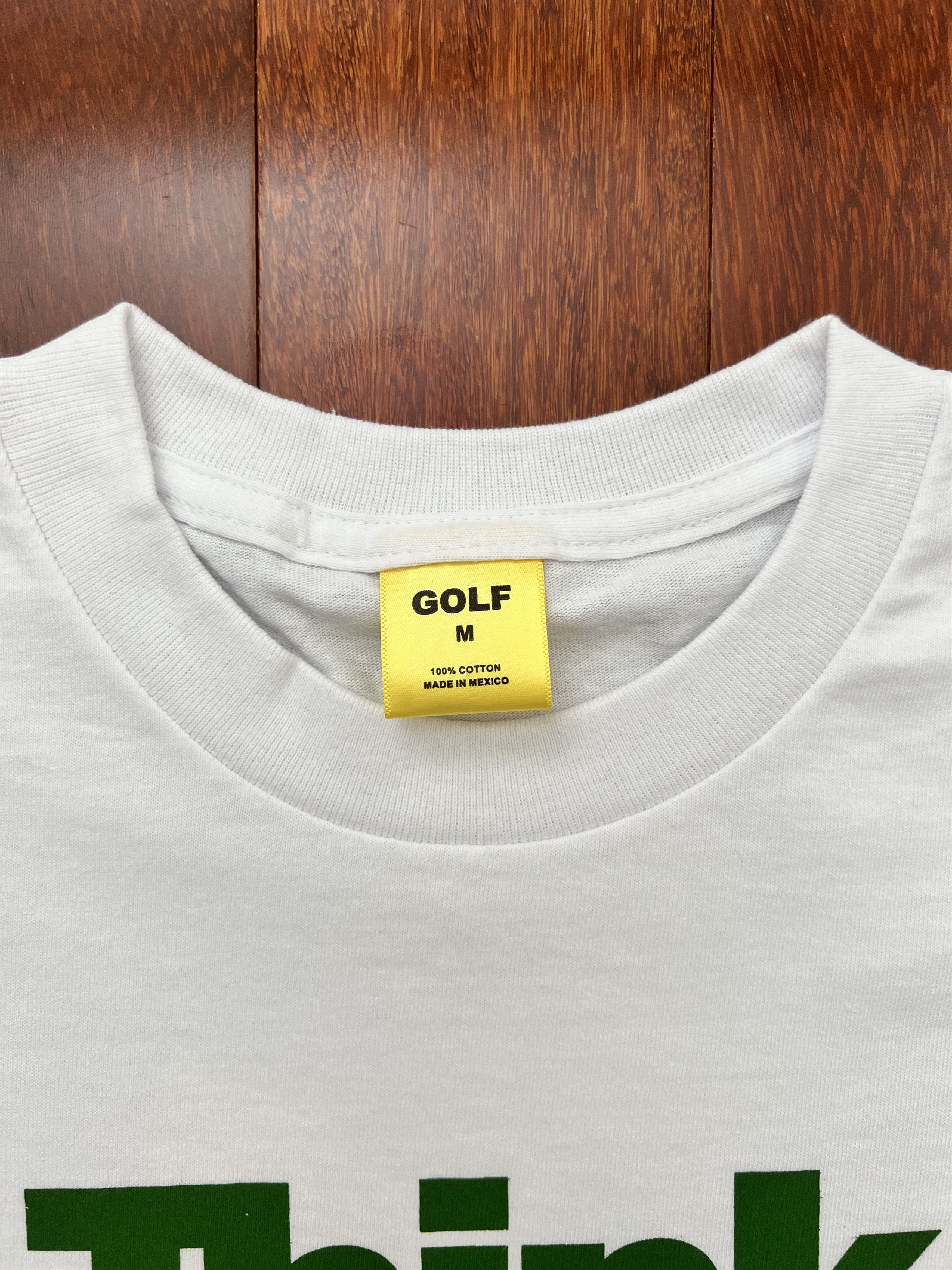 Golf Wang × Tyler The Creator 💚 Golf Wang Think Golf Tee White Medium Size US M / EU 48-50 / 2 - 4 Thumbnail