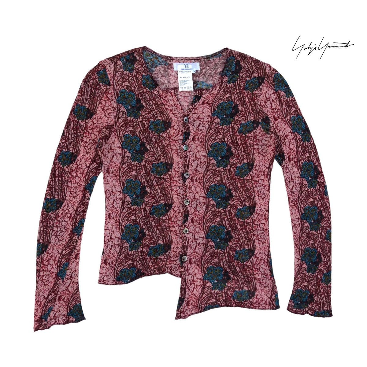 Yohji Yamamoto Y's YOHJI Yamamoto Stretchable Women Flora Shirt Size S / US 4 / IT 40 - 1 Thumbnail