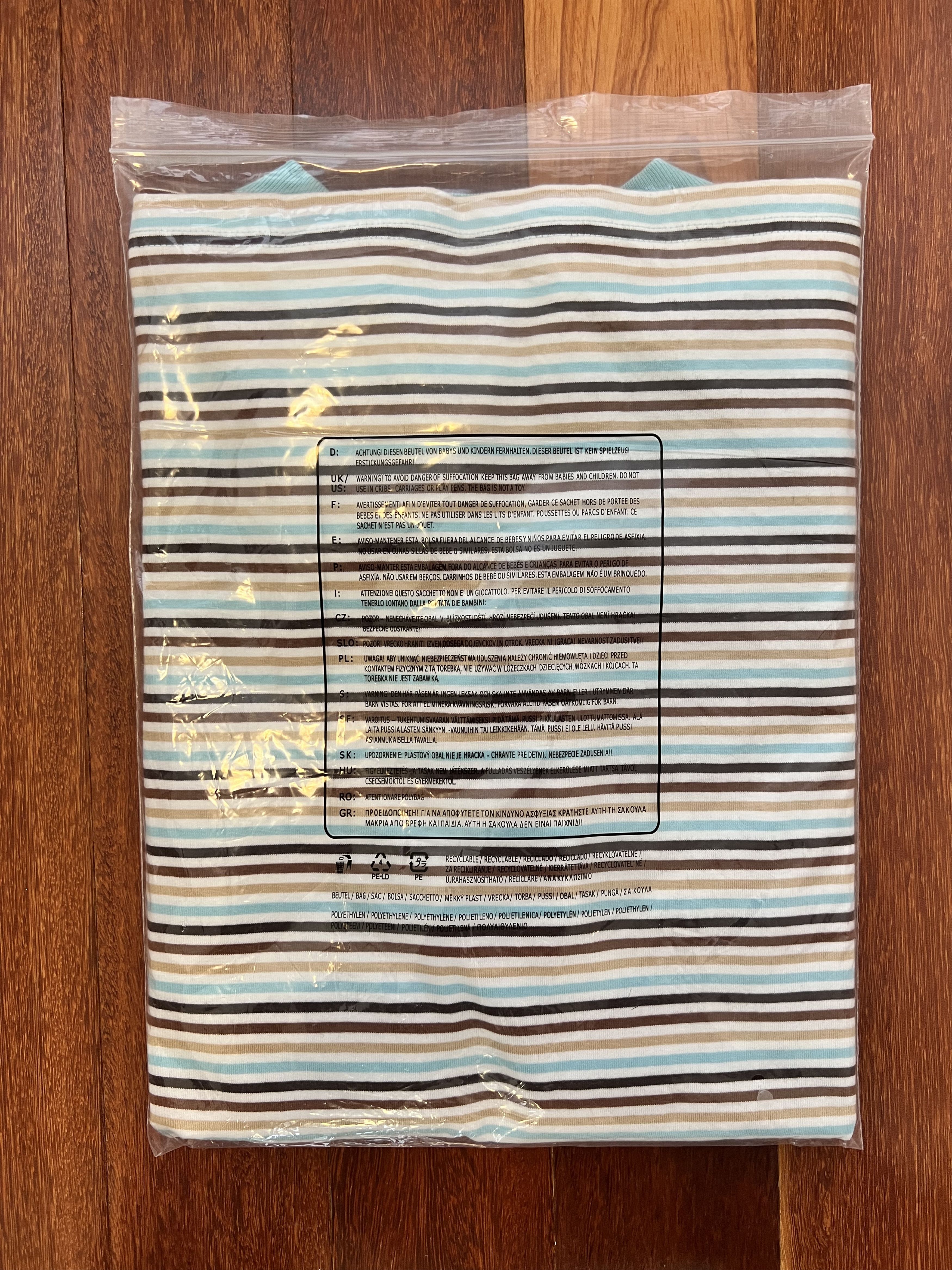 Golf Wang 💚 Golf Wang Embroidered Romeo Striped Tee Blue Size US L / EU 52-54 / 3 - 9 Thumbnail