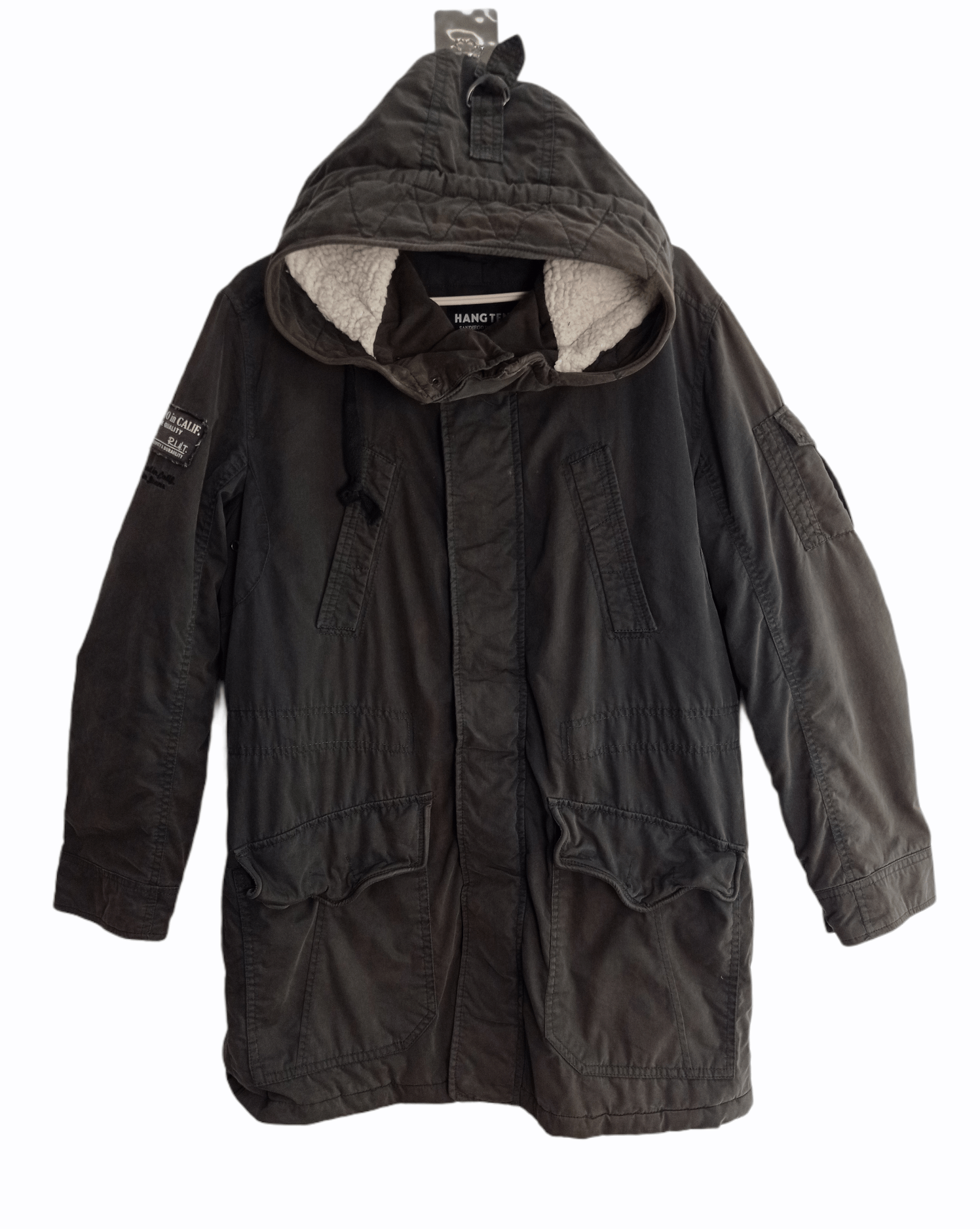 image of Archival Clothing x Hang Ten Vintage Hang Ten Hooded Jacket in Faded Green, Men's (Size Large)