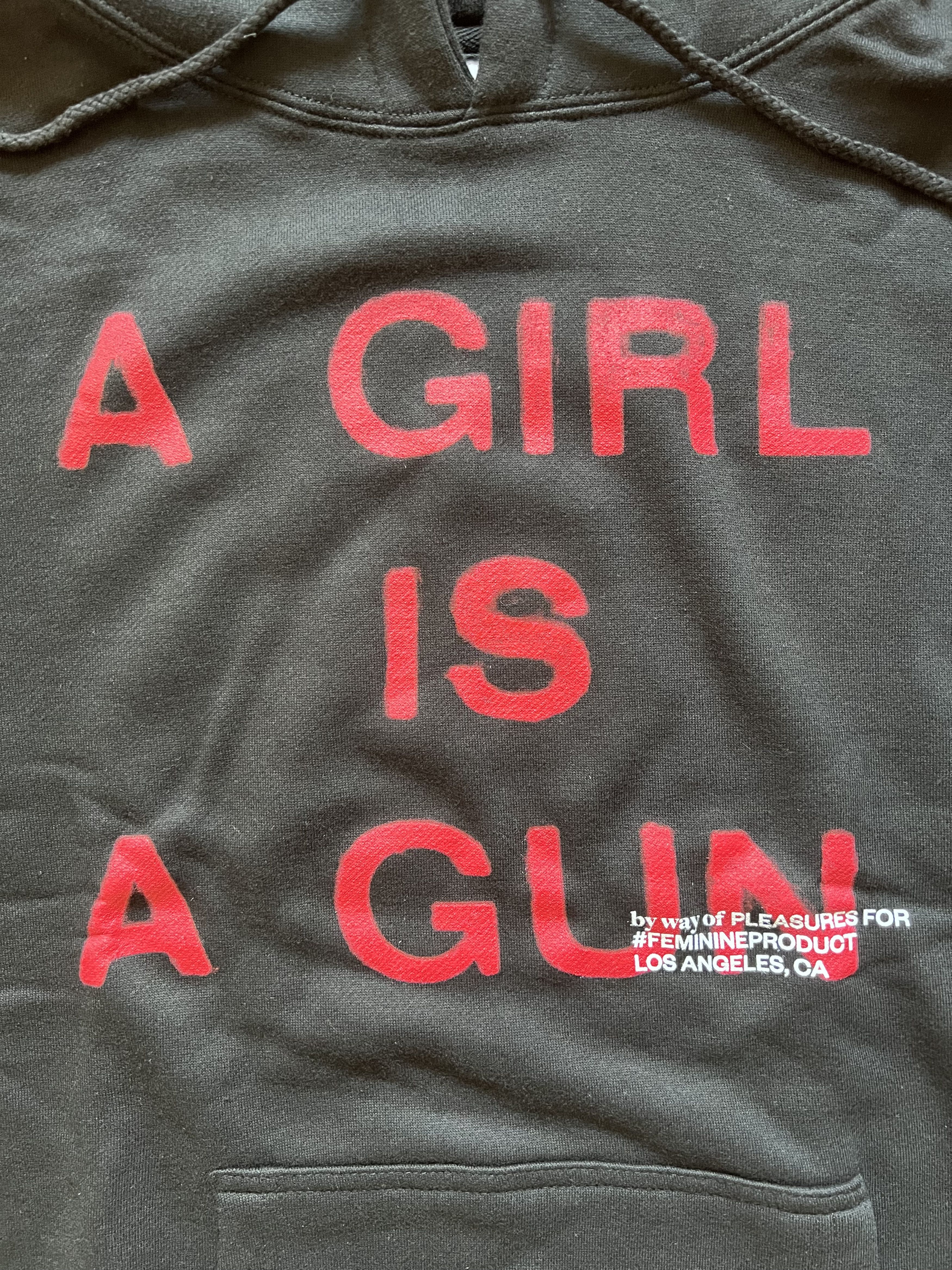 Pleasures 💚 Pleasures A Girl Is A Gun Hoodie Black Large NEW Size US L / EU 52-54 / 3 - 3 Thumbnail