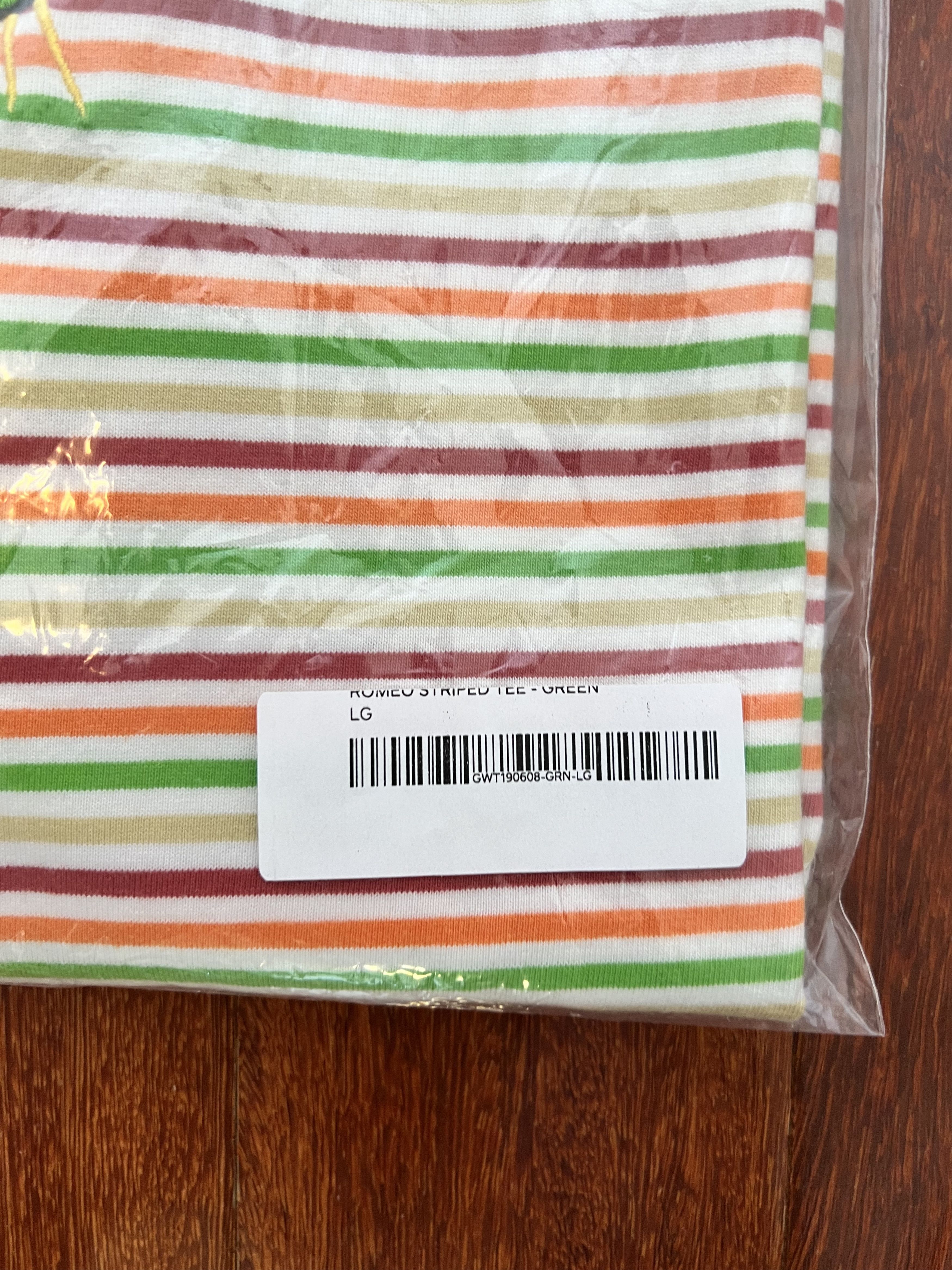 Golf Wang 💚 Golf Wang Embroidered Romeo Striped Tee Green Size US L / EU 52-54 / 3 - 8 Thumbnail