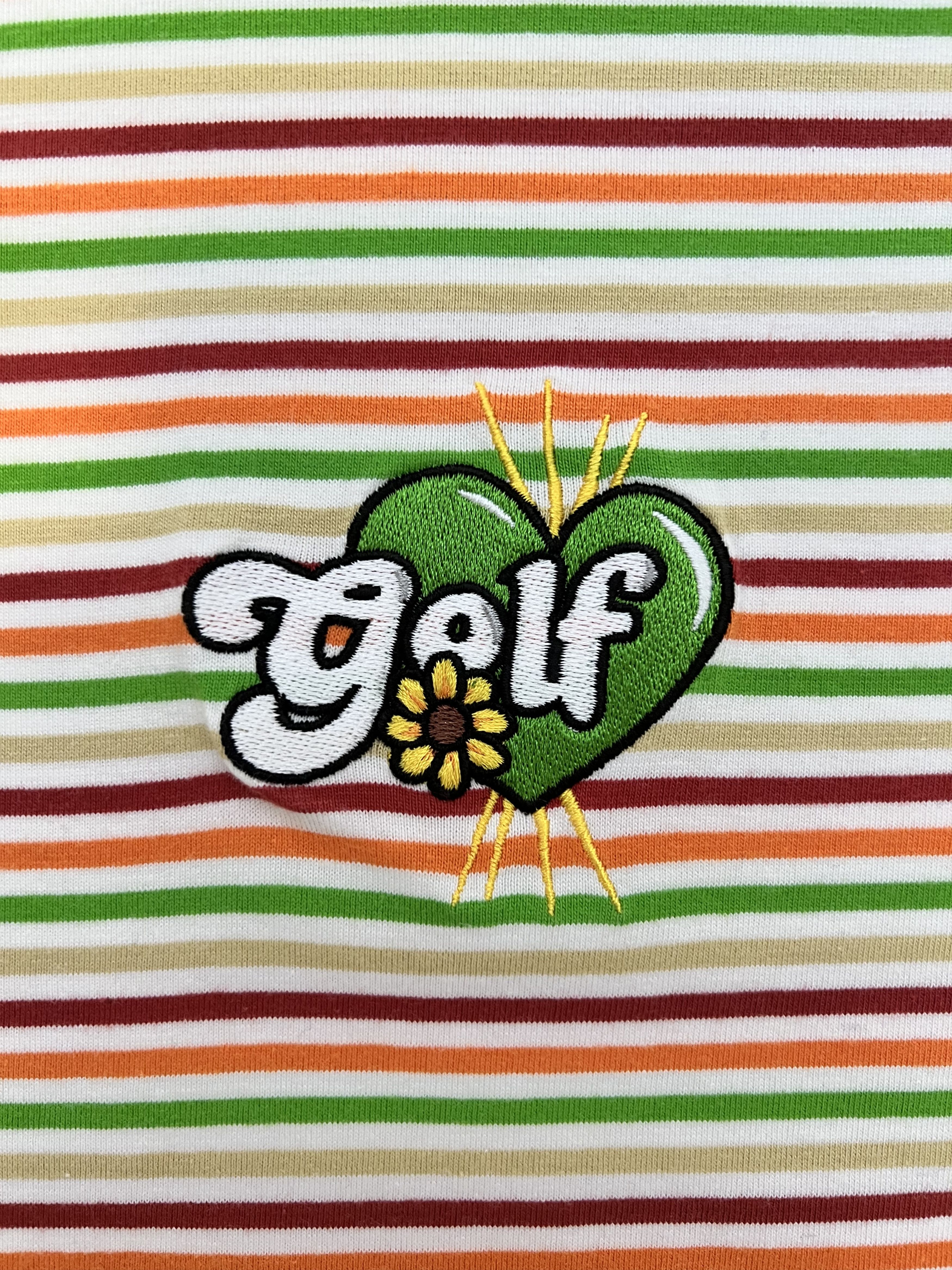 Golf Wang 💚 Golf Wang Embroidered Romeo Striped Tee Green Size US L / EU 52-54 / 3 - 3 Thumbnail