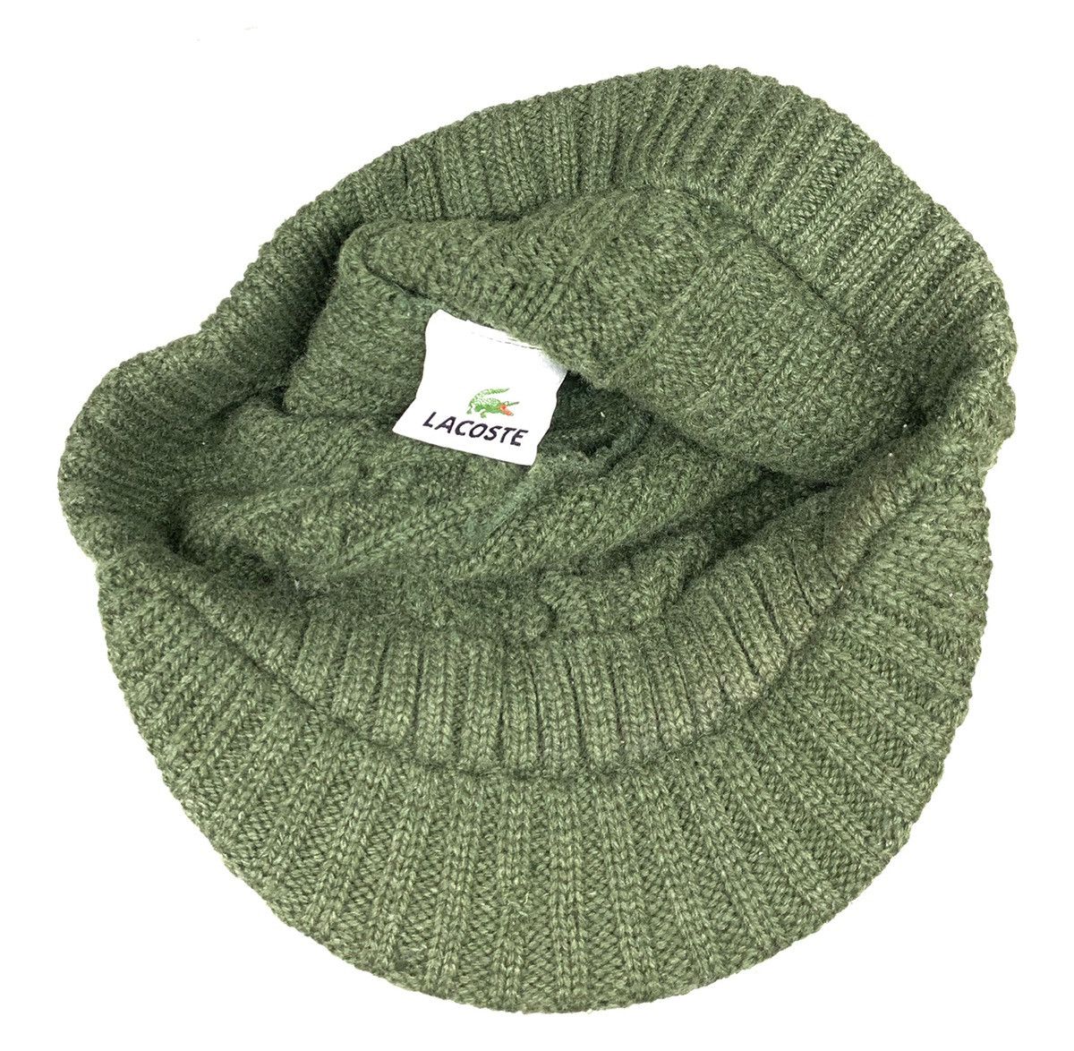 Homespun Knitwear × Lacoste × Other Vintage LACOSTE Cable Knitted Beanie Cap Size ONE SIZE - 7 Thumbnail