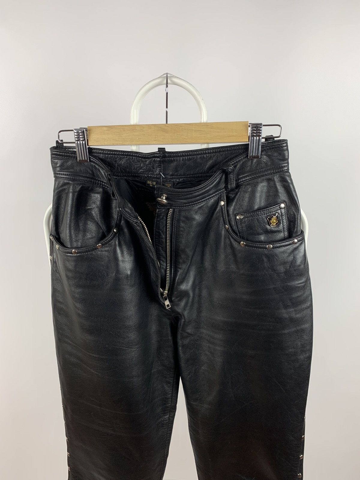 Genuine Leather Women’s Vintage Harley Davidson Leather Pants Size 30" / US 8 / IT 44 - 9 Thumbnail