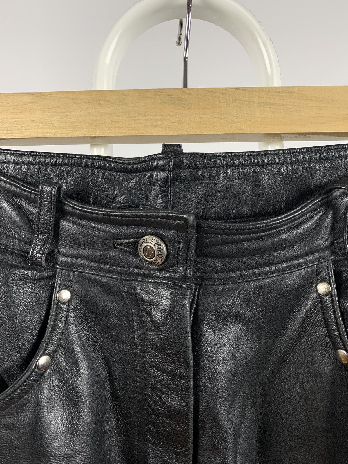 Genuine Leather Women’s Vintage Harley Davidson Leather Pants Size 30" / US 8 / IT 44 - 13 Thumbnail