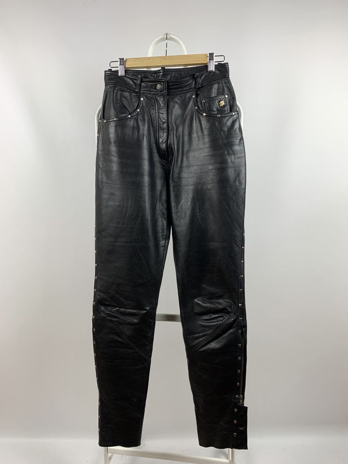 Genuine Leather Women’s Vintage Harley Davidson Leather Pants Size 30" / US 8 / IT 44 - 6 Thumbnail