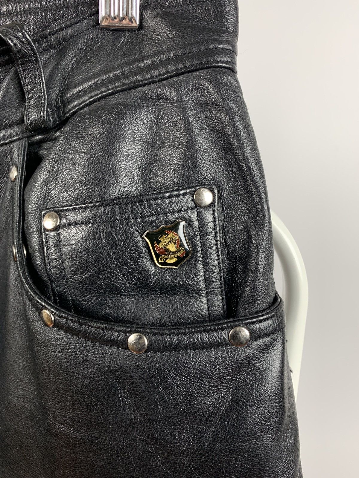 Genuine Leather Women’s Vintage Harley Davidson Leather Pants Size 30" / US 8 / IT 44 - 12 Thumbnail