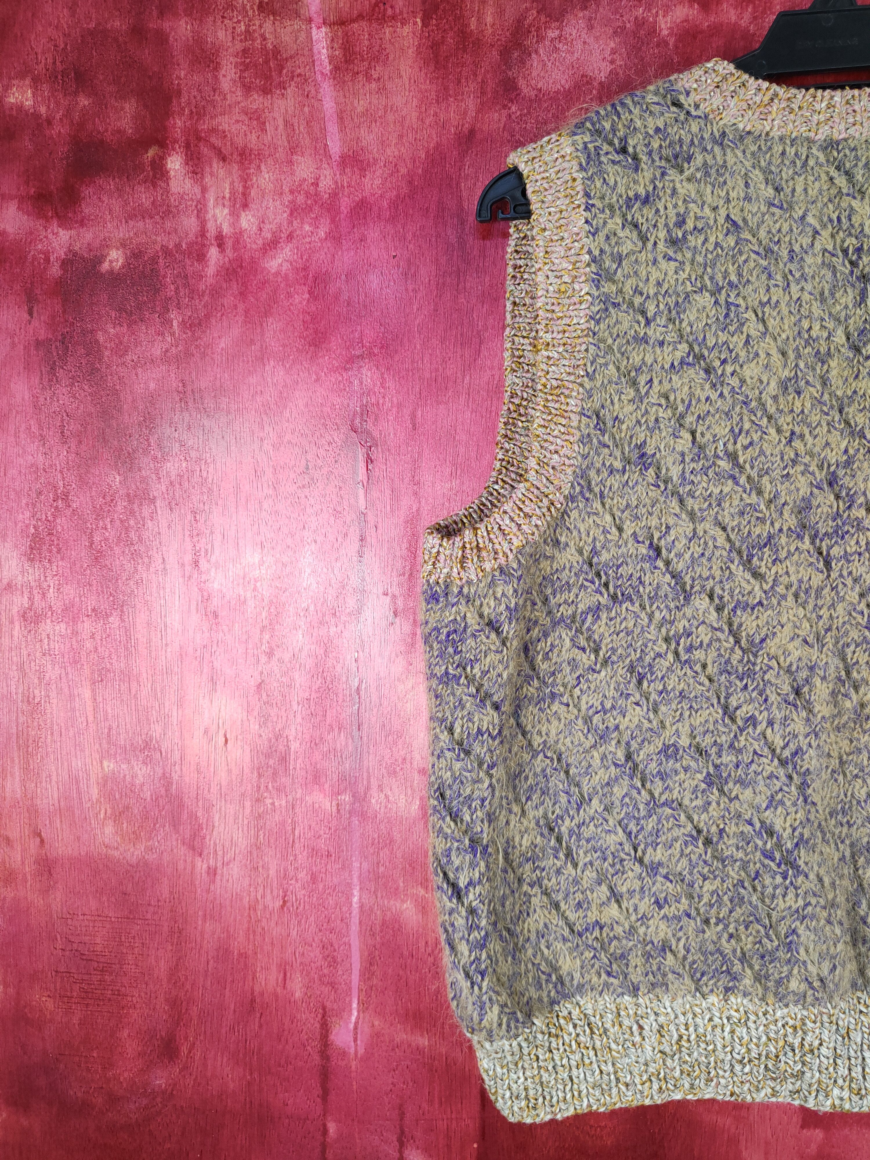 Japanese Brand × Vintage Japanese Brand Brown/Purple Knitwear Vests #5499 Size M / US 6-8 / IT 42-44 - 6 Thumbnail