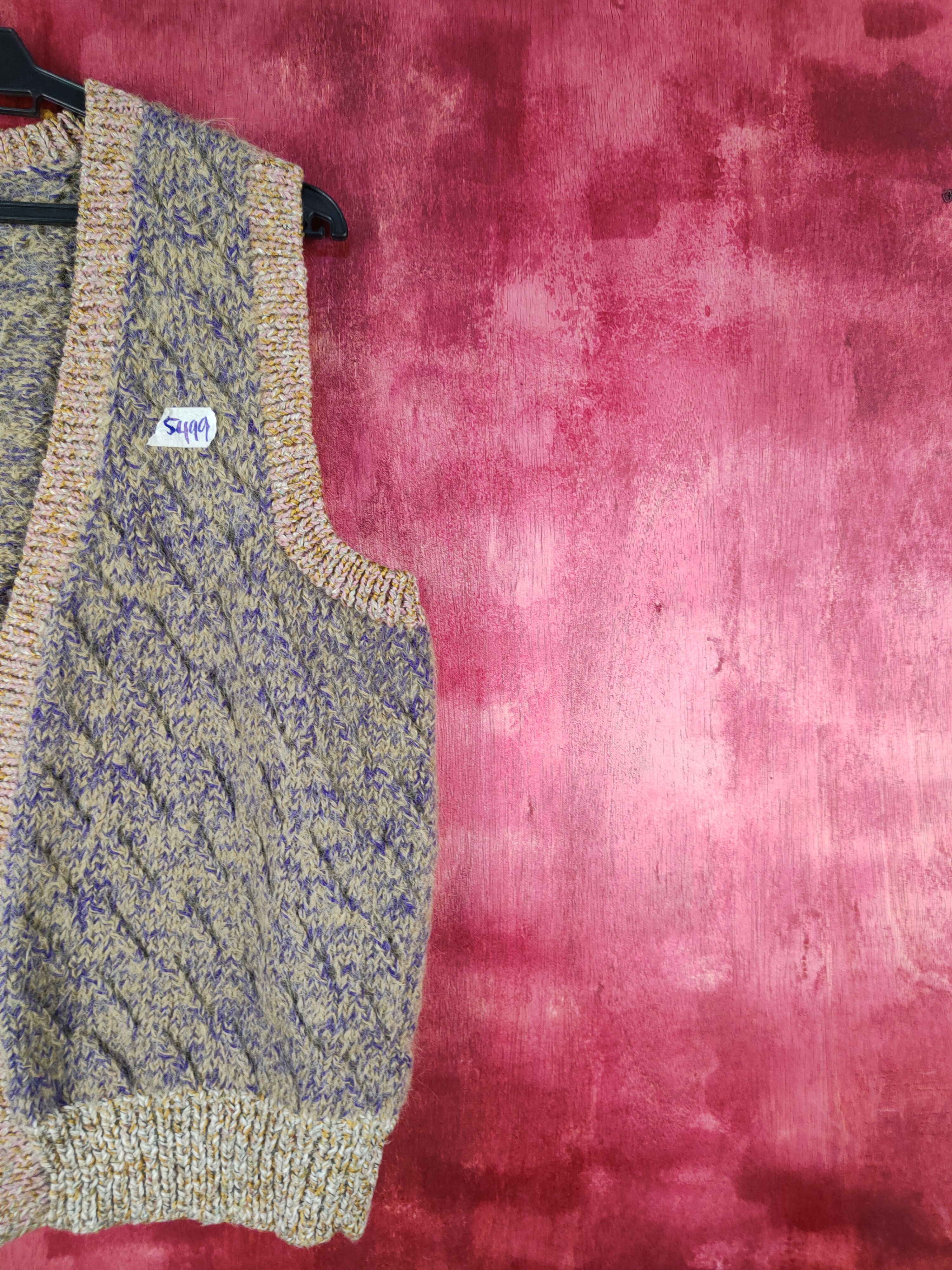 Japanese Brand × Vintage Japanese Brand Brown/Purple Knitwear Vests #5499 Size M / US 6-8 / IT 42-44 - 4 Thumbnail