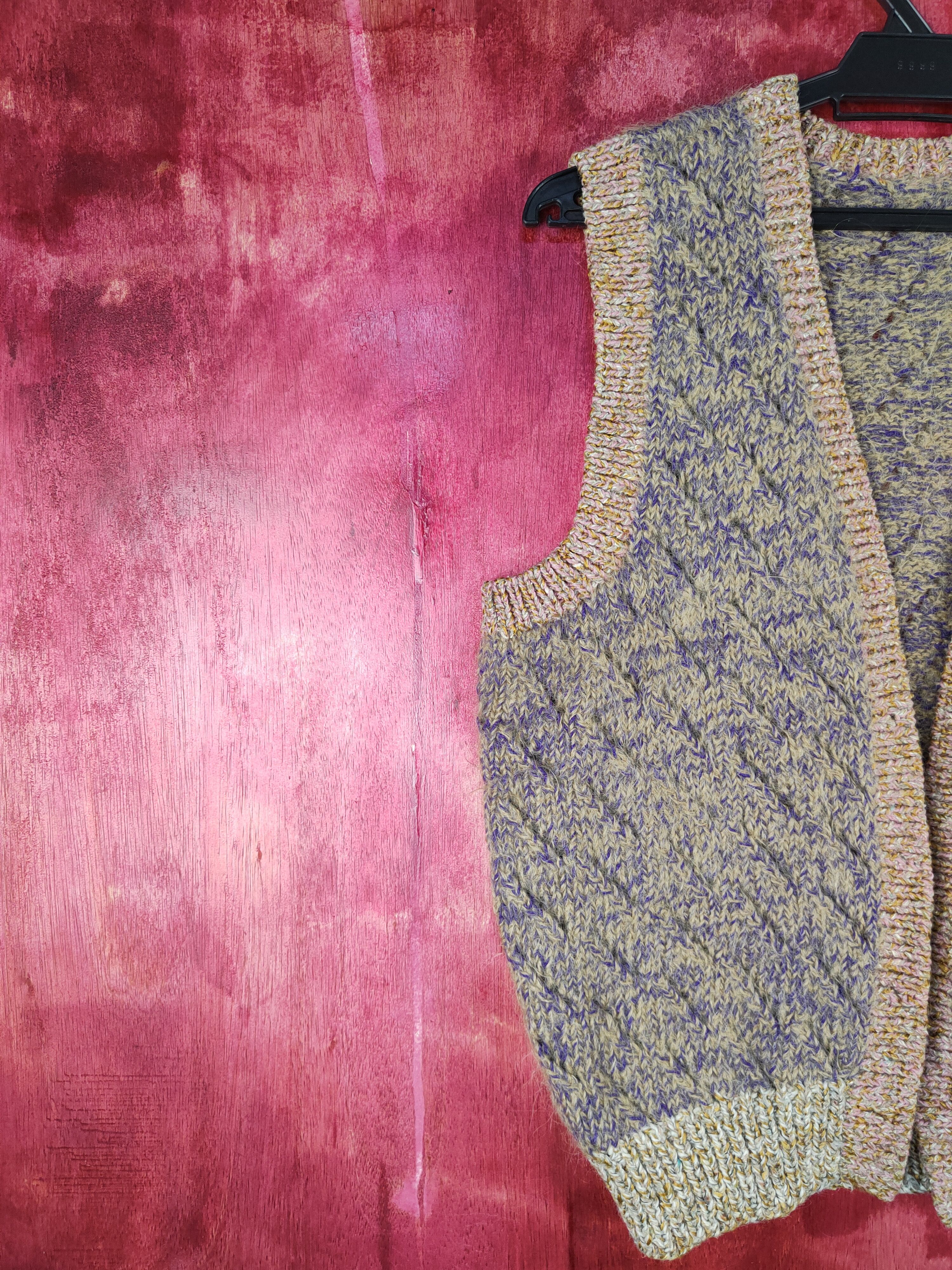 Japanese Brand × Vintage Japanese Brand Brown/Purple Knitwear Vests #5499 Size M / US 6-8 / IT 42-44 - 3 Thumbnail