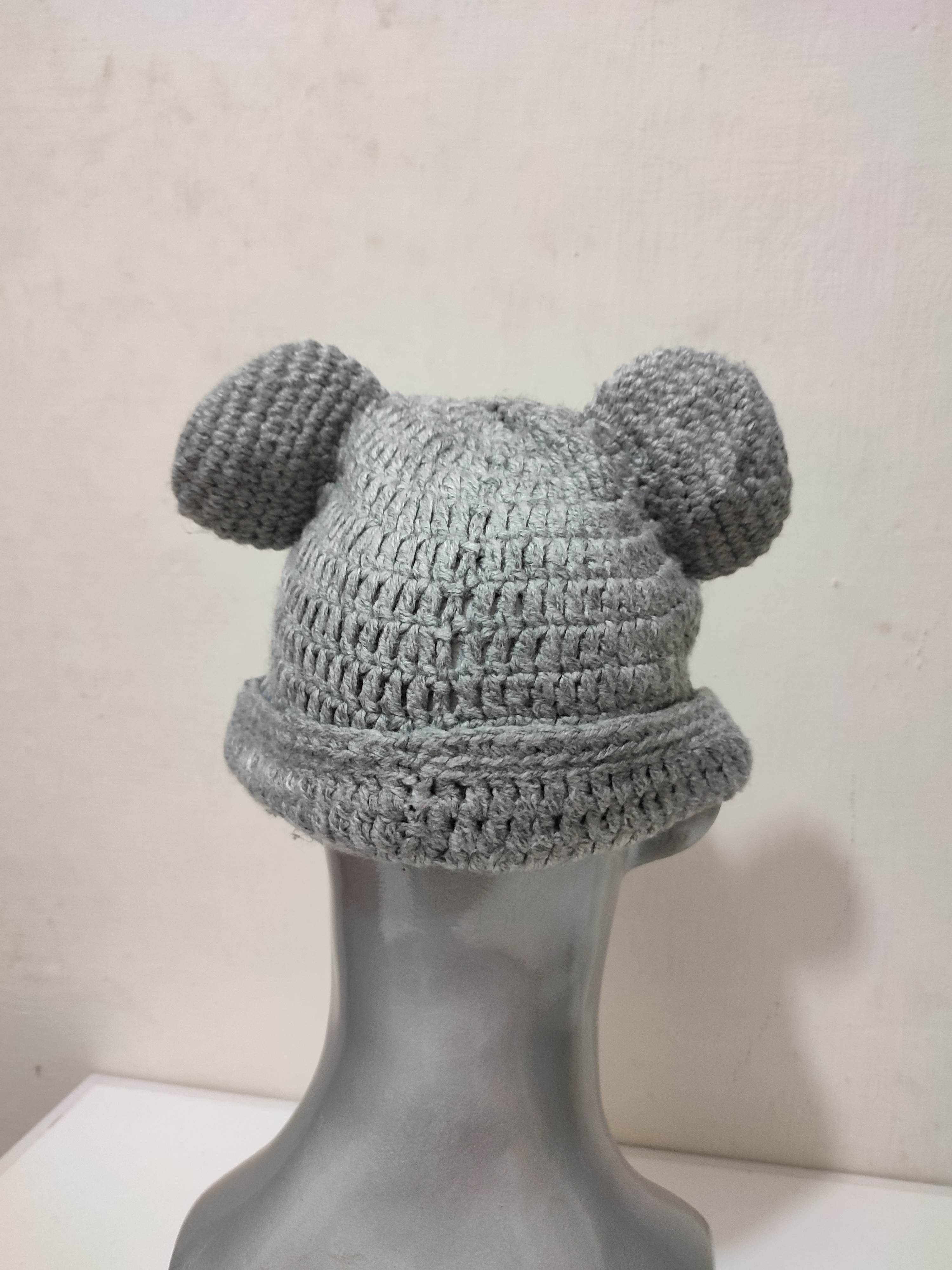 Handmade 🔥Unknown Knitted Bunny Ear Beanie Hats Size ONE SIZE - 6 Thumbnail