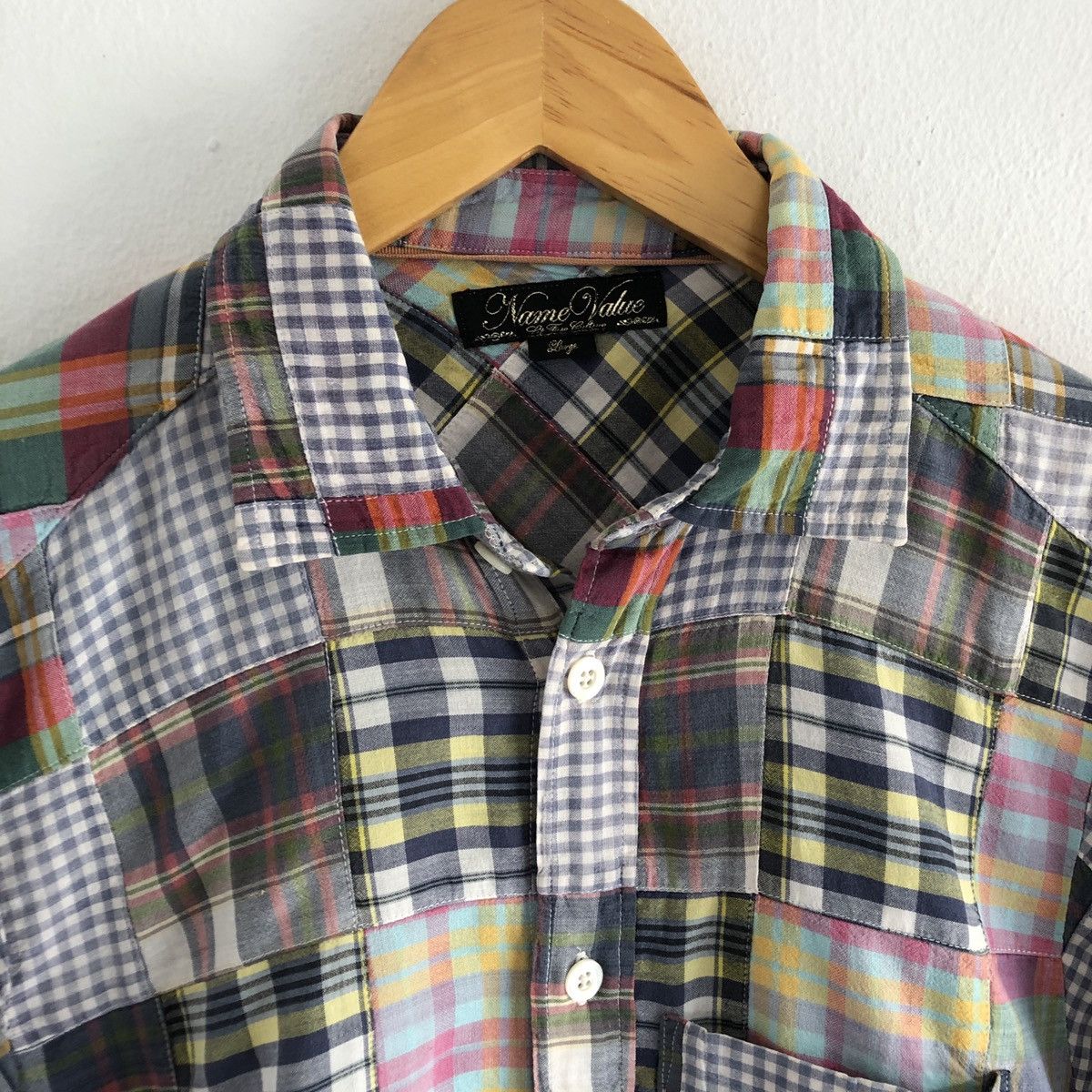 Japanese Brand New value patchwork shirt Size US L / EU 52-54 / 3 - 3 Thumbnail