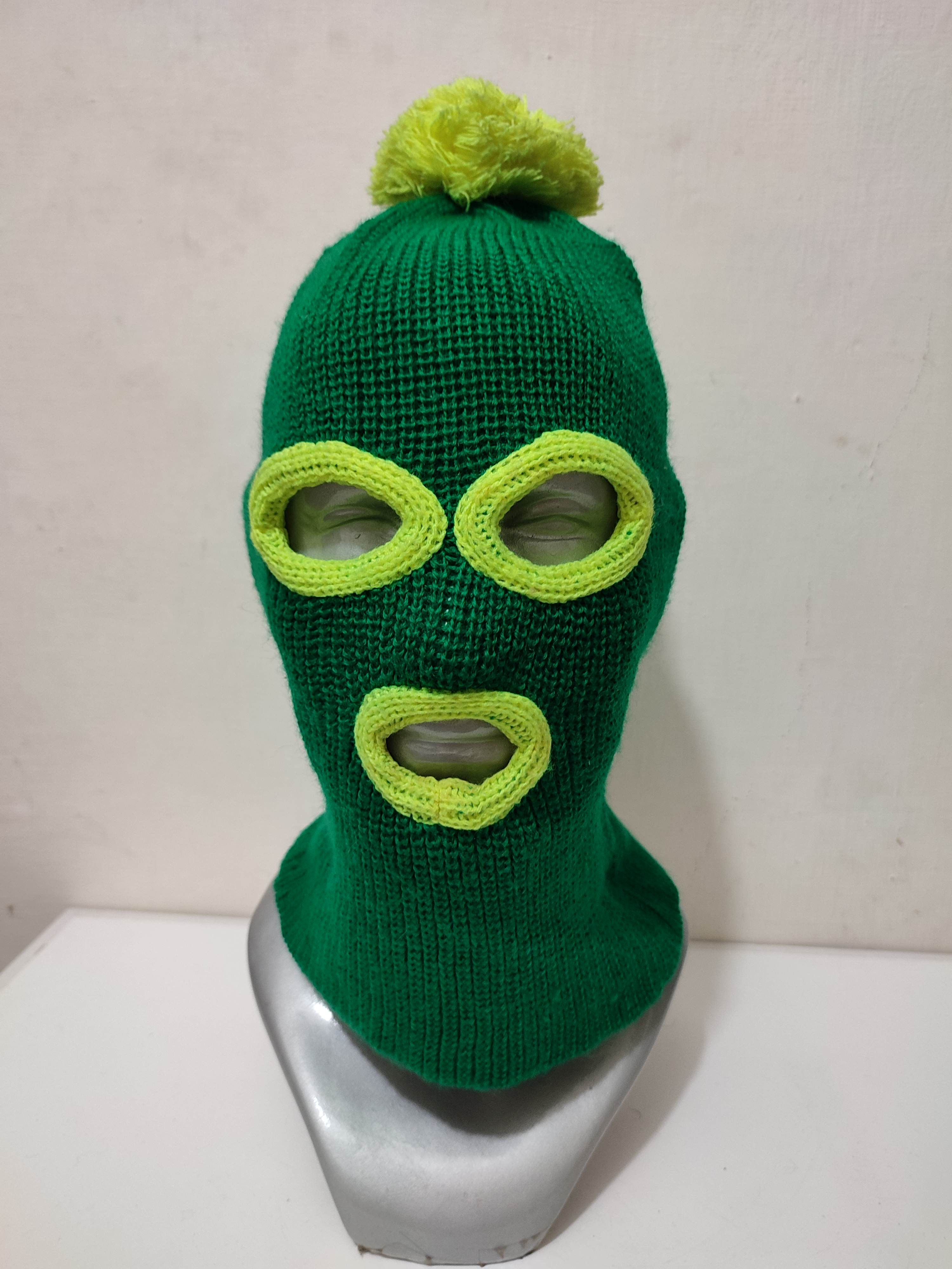 Other 🔥Unknown Green 3 Hole Masked Balaclava Hats Size ONE SIZE - 1 Thumbnail