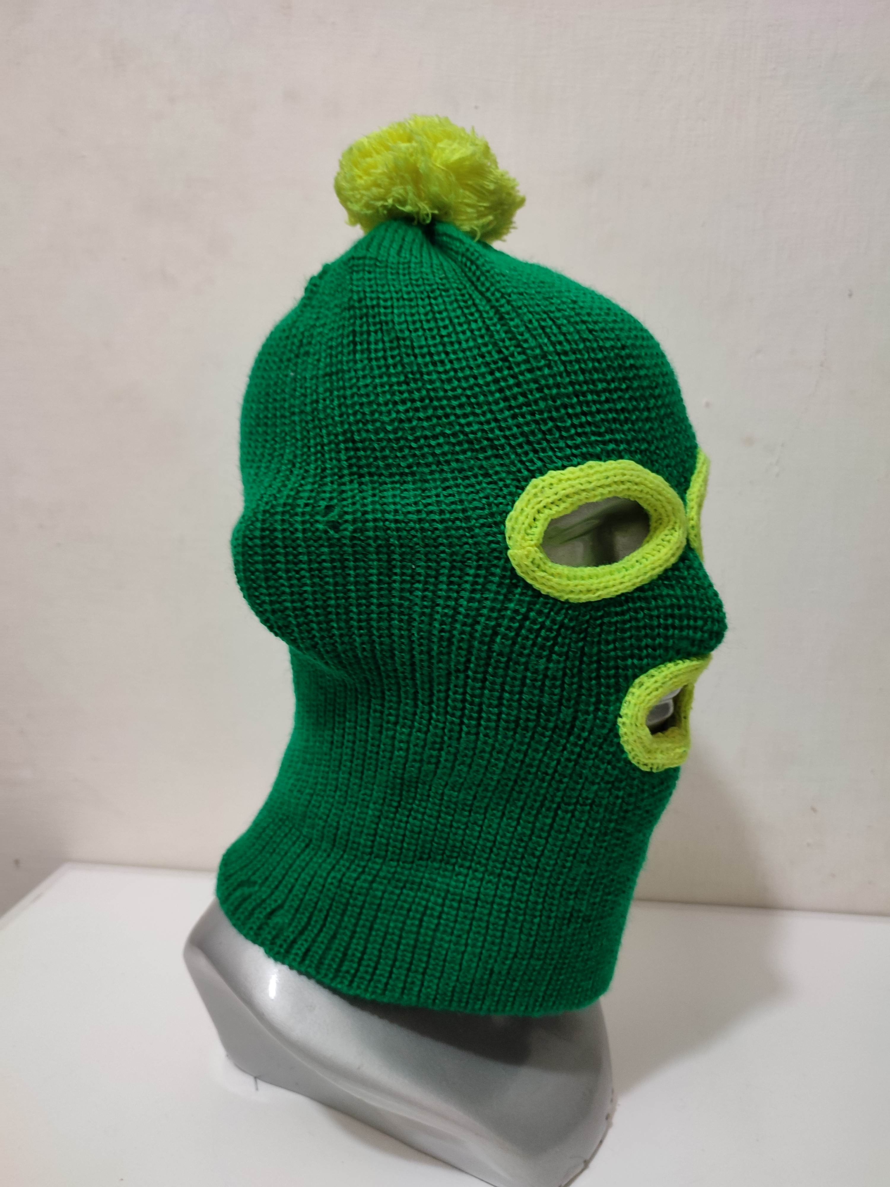 Other 🔥Unknown Green 3 Hole Masked Balaclava Hats Size ONE SIZE - 2 Thumbnail