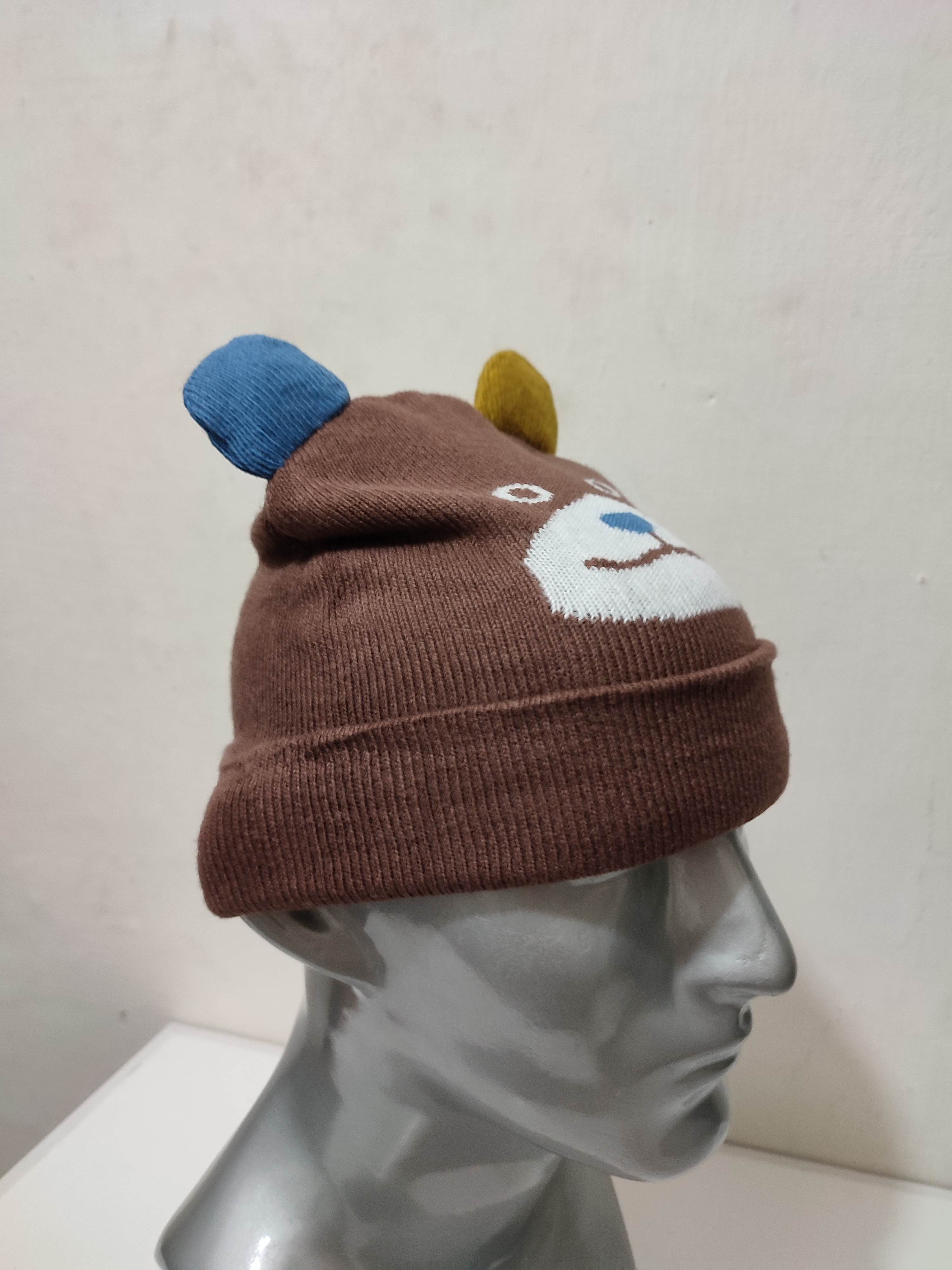 Japanese Brand 🔥Cartoon bear beanie nice design hats Size ONE SIZE - 3 Thumbnail