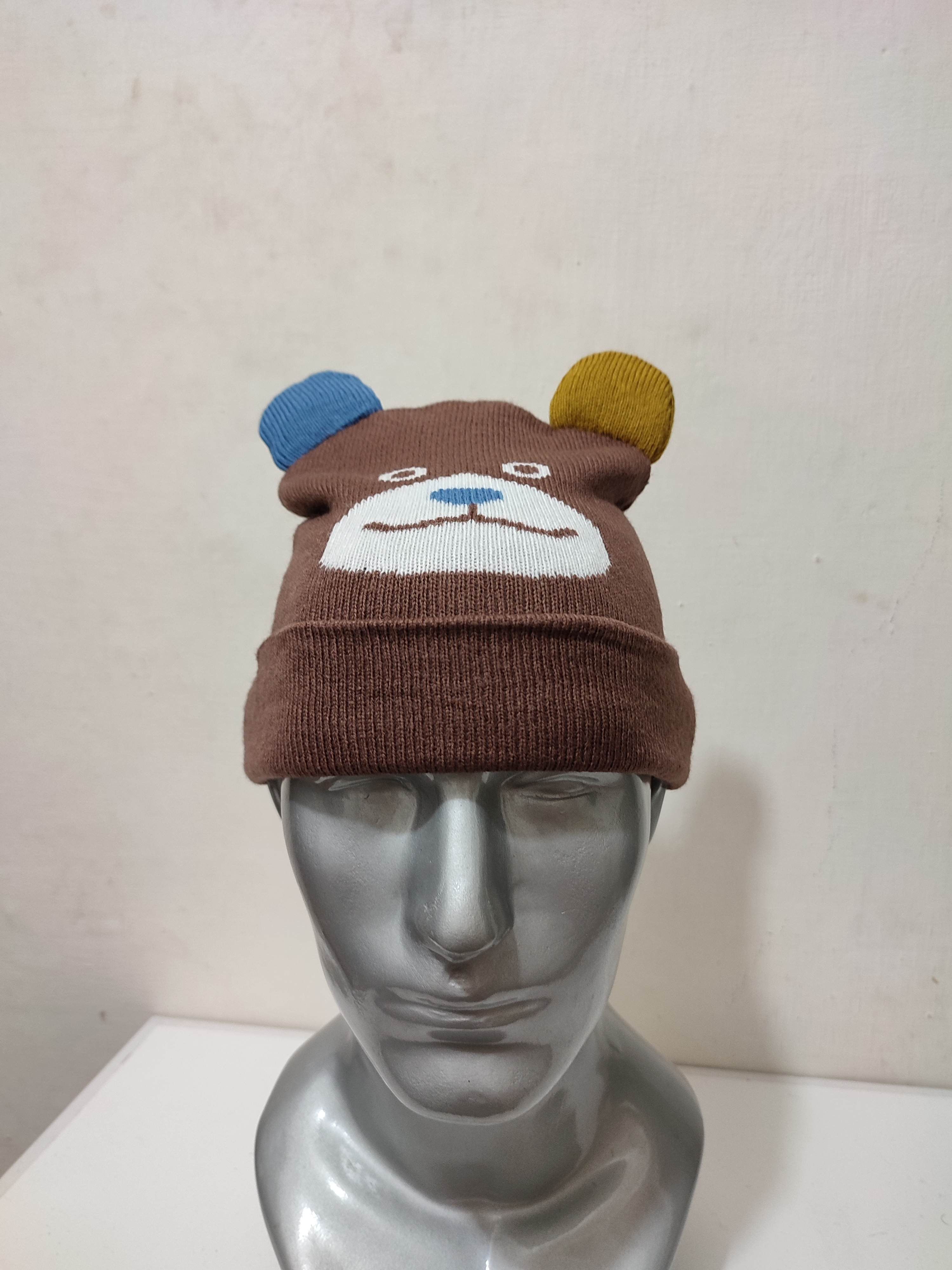 Japanese Brand 🔥Cartoon bear beanie nice design hats Size ONE SIZE - 1 Thumbnail