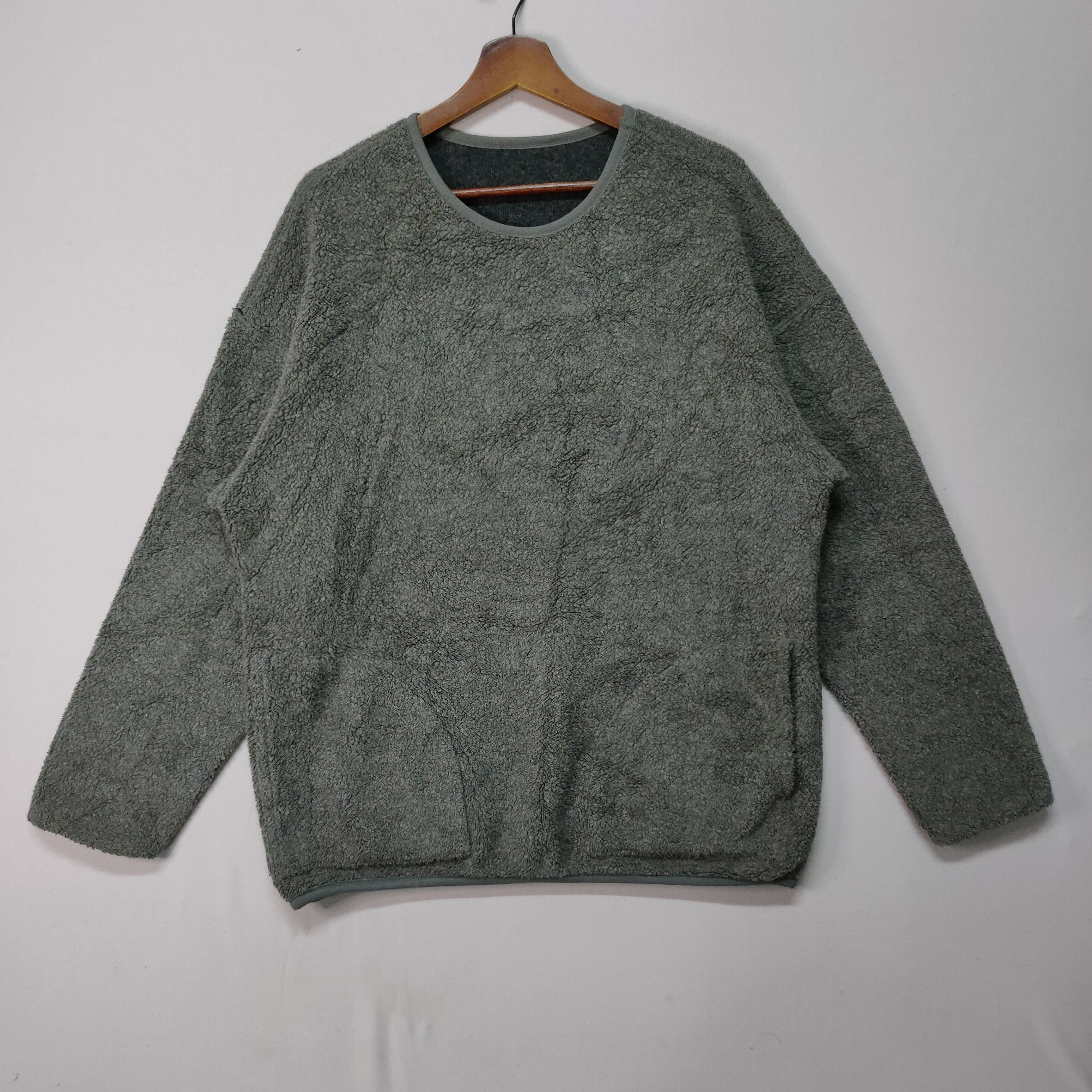 Japanese Brand × Other × Vintage VINTAGE UNBRANDED SHERPA FLEECE SWEATER SWEATSHIRT Size US XL / EU 56 / 4 - 1 Thumbnail