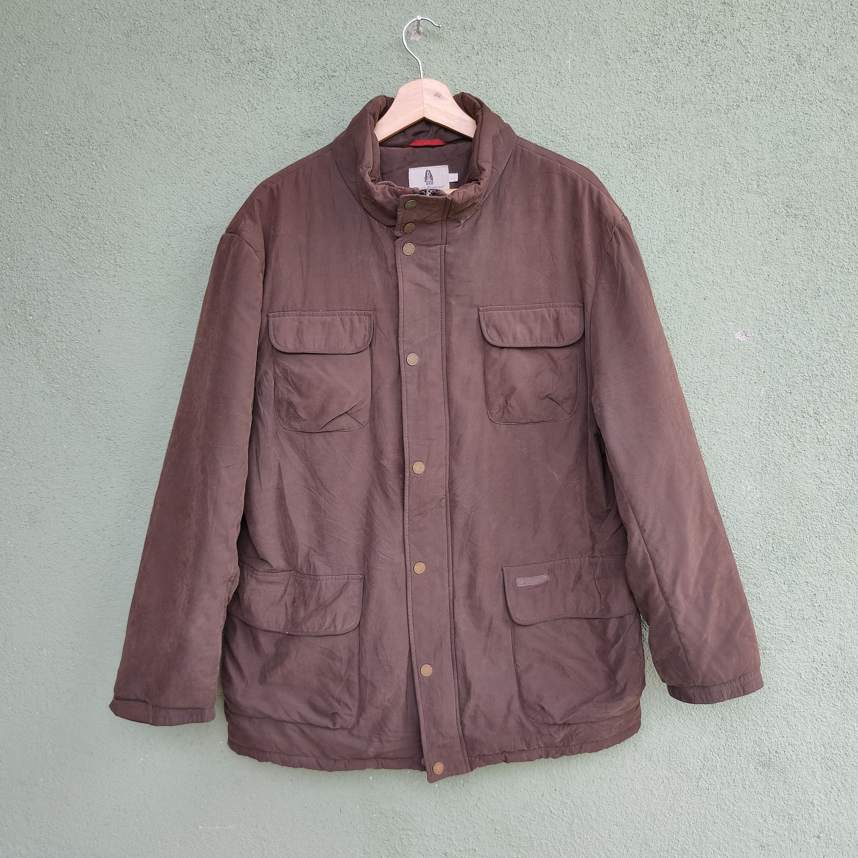 image of Vintage Hush Puppies Multi Pocket Jacket in Brown, Men's (Size XL)