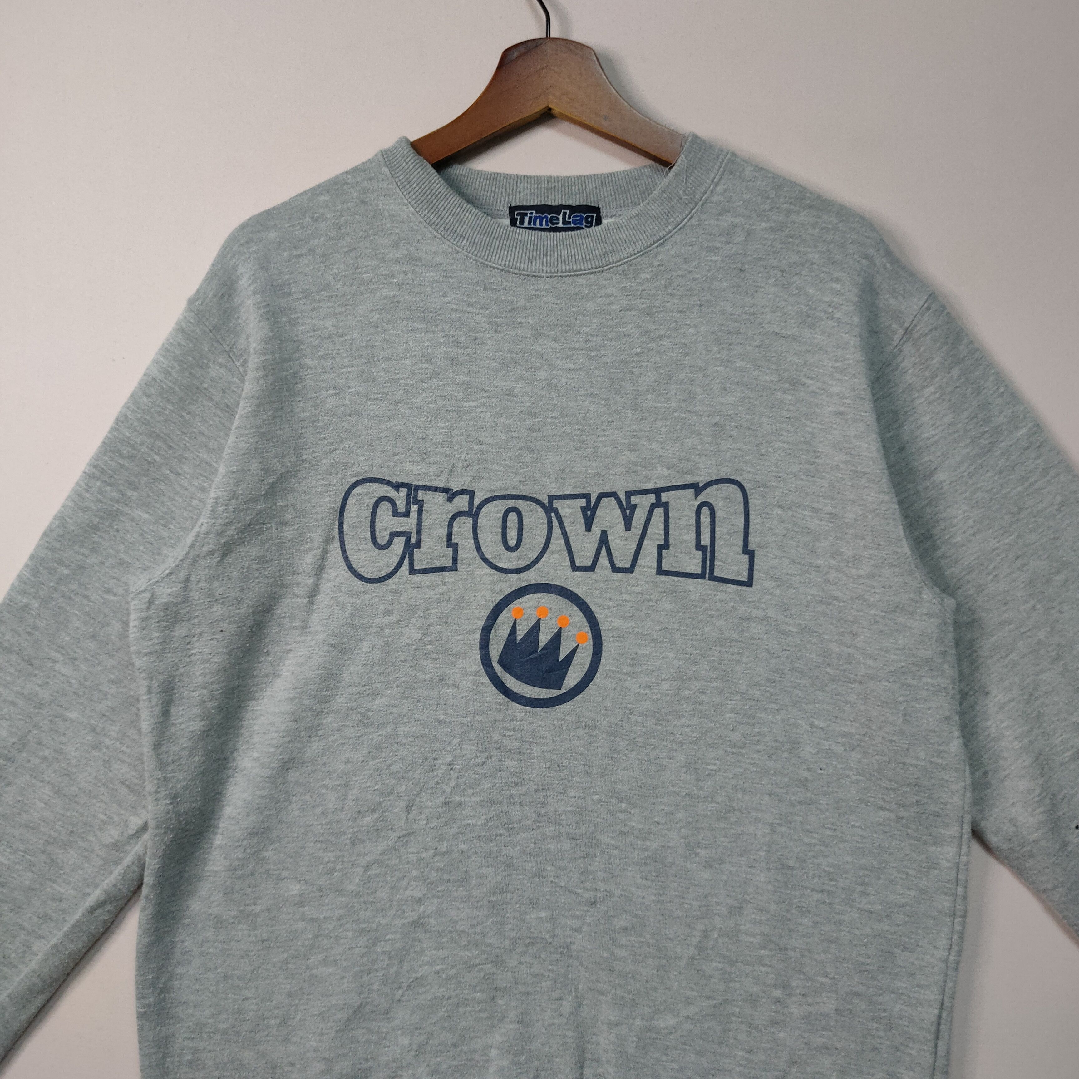 Japanese Brand VINTAGE TIME LAG CROWN LOGO SWEATSHIRT JUMPER Size US M / EU 48-50 / 2 - 8 Thumbnail