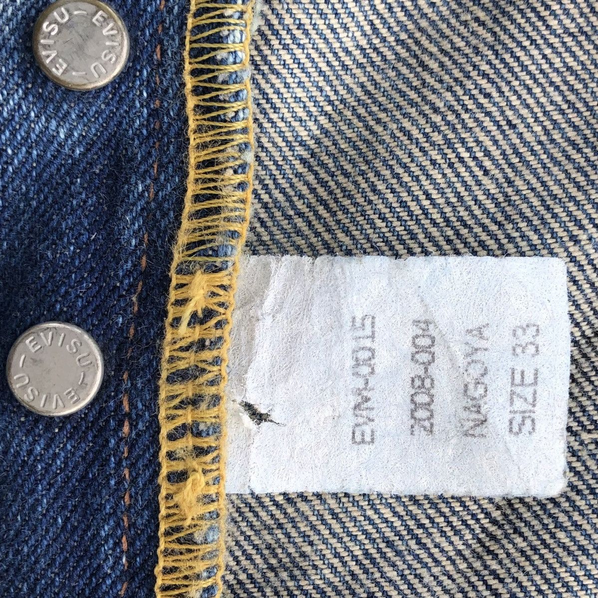 Evisu 🔥SS08 EVISU Selvedge Distressed Denim Pant Size US 33 - 25 Thumbnail