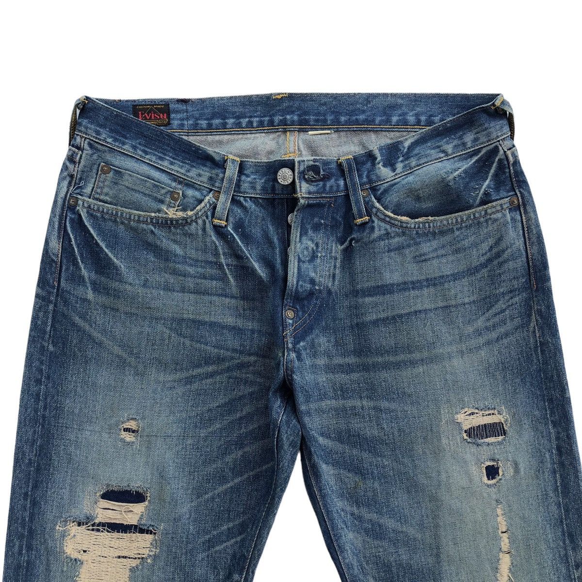 Evisu 🔥SS08 EVISU Selvedge Distressed Denim Pant Size US 33 - 4 Thumbnail