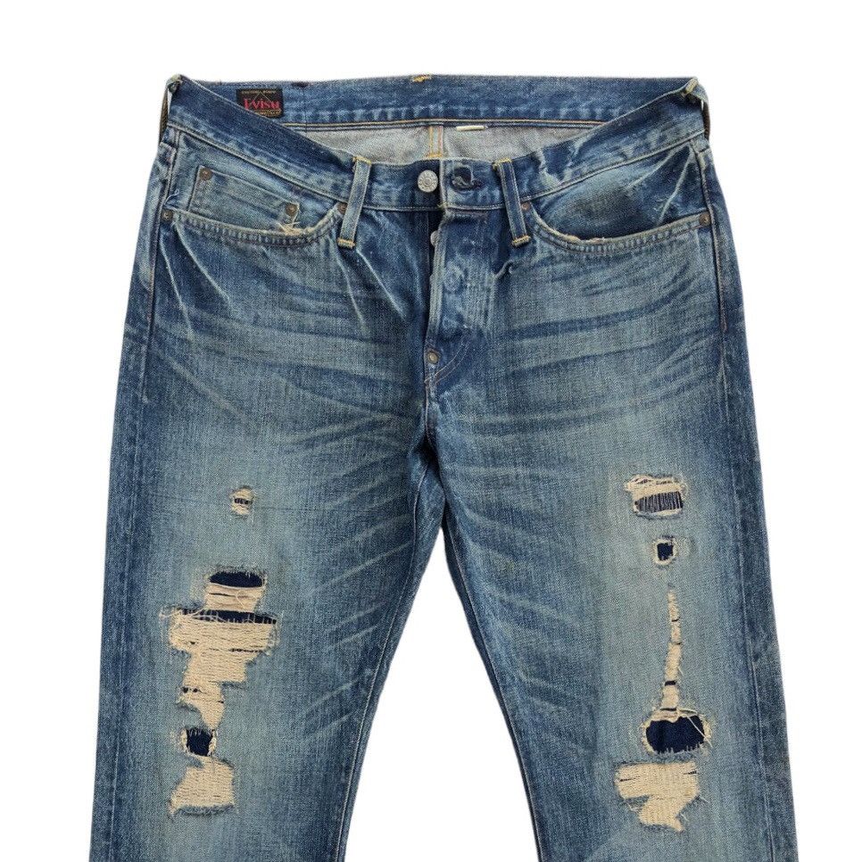 Evisu 🔥SS08 EVISU Selvedge Distressed Denim Pant Size US 33 - 3 Thumbnail