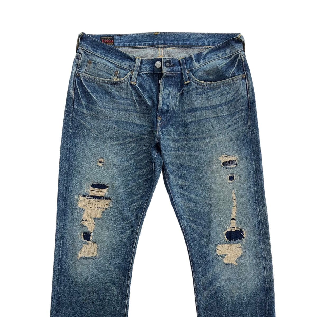 Evisu 🔥SS08 EVISU Selvedge Distressed Denim Pant Size US 33 - 2 Thumbnail