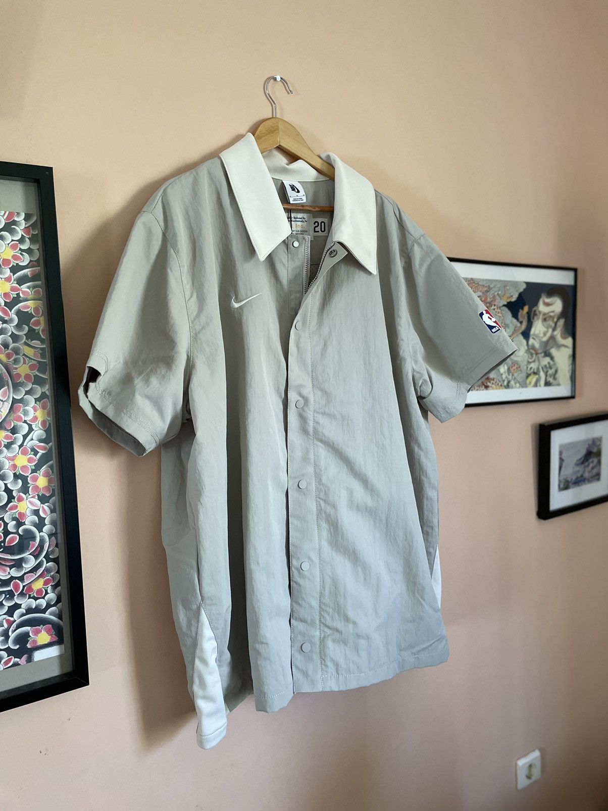image of Nike X Fear Of God Shooting Jacket in Grey, Men's (Size XL)