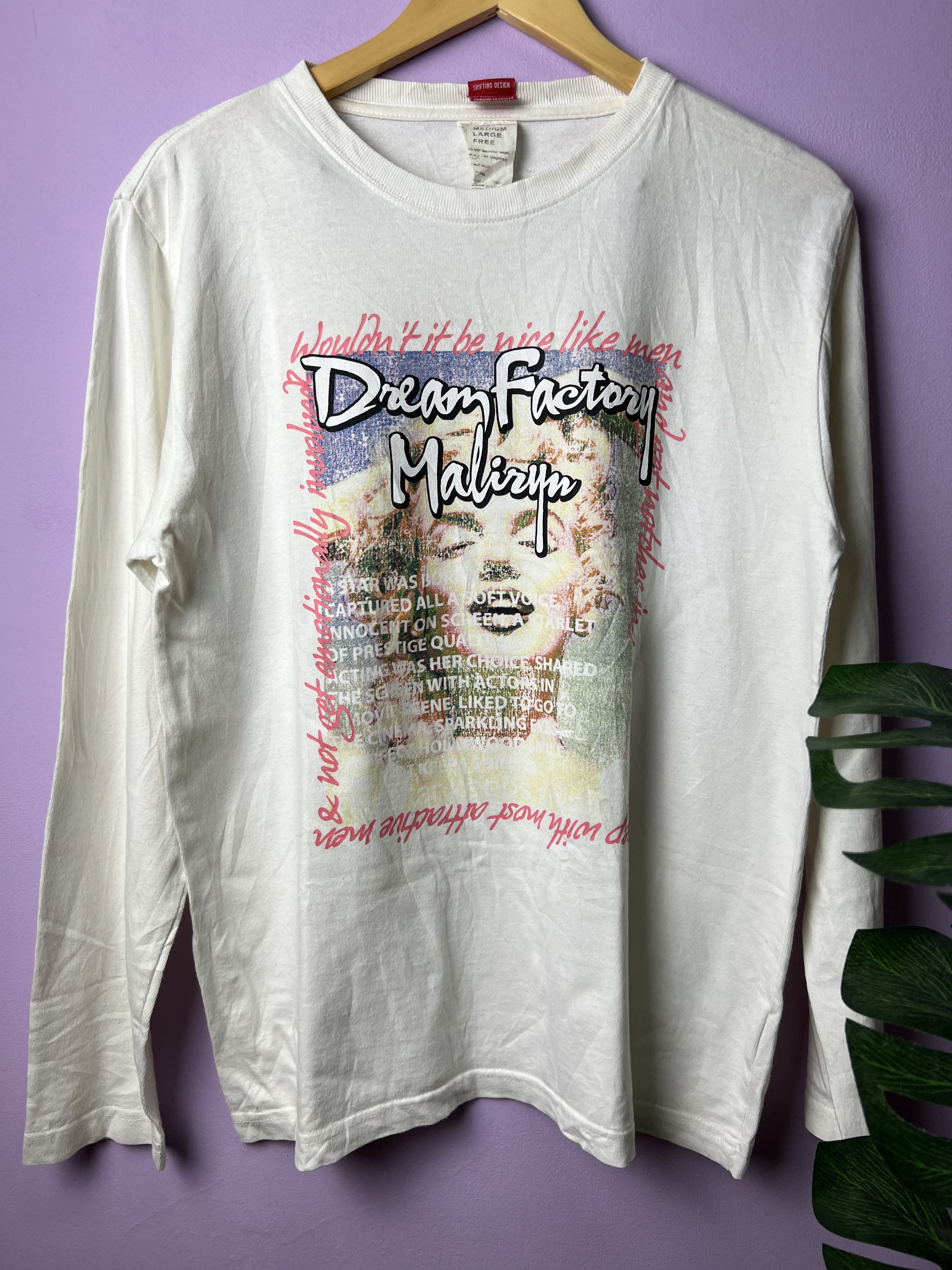 Japanese Brand 🔥Marilyn Monroe Long Sleeve Tees Size US M / EU 48-50 / 2 - 3 Thumbnail