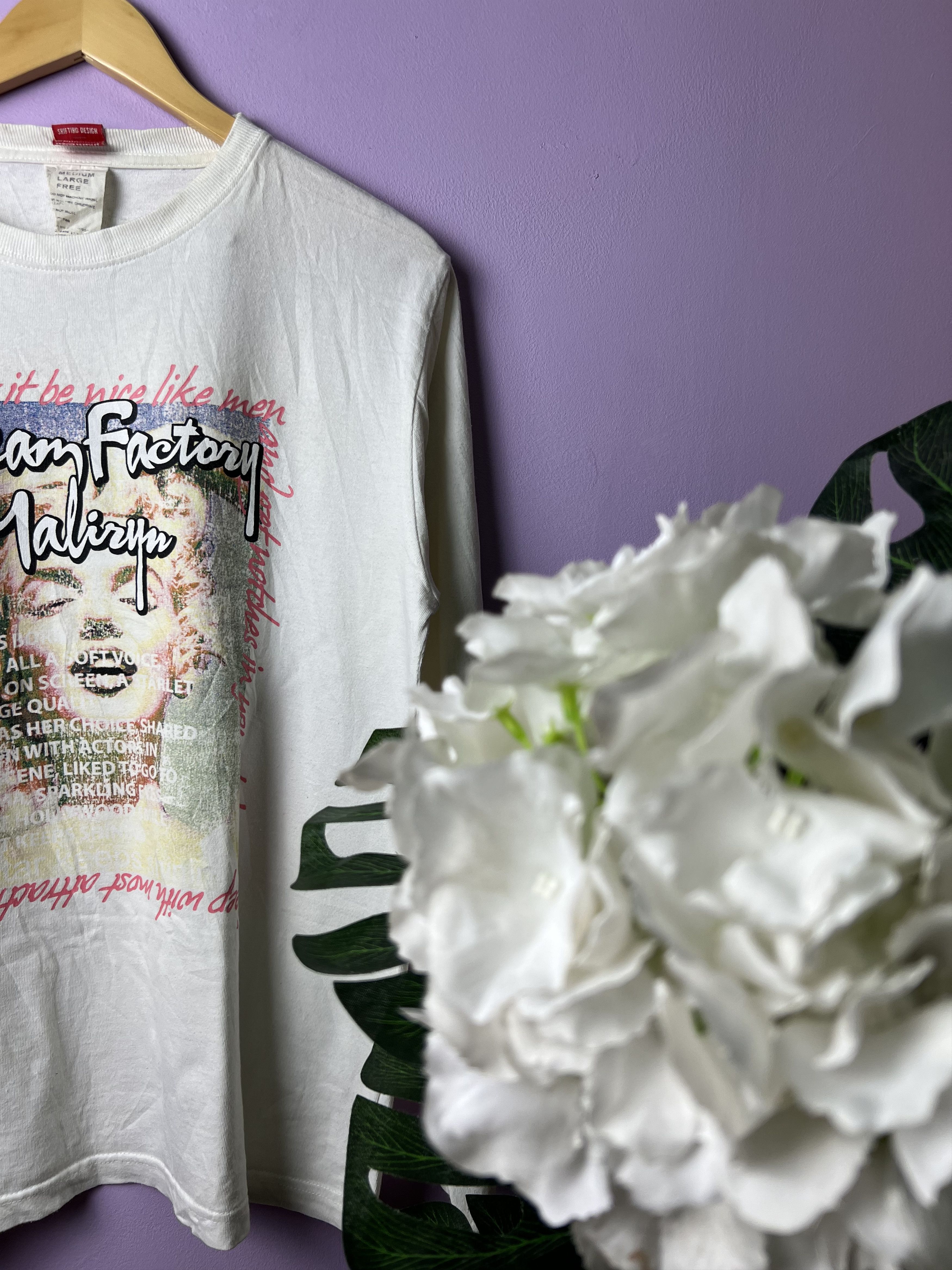 Japanese Brand 🔥Marilyn Monroe Long Sleeve Tees Size US M / EU 48-50 / 2 - 5 Thumbnail