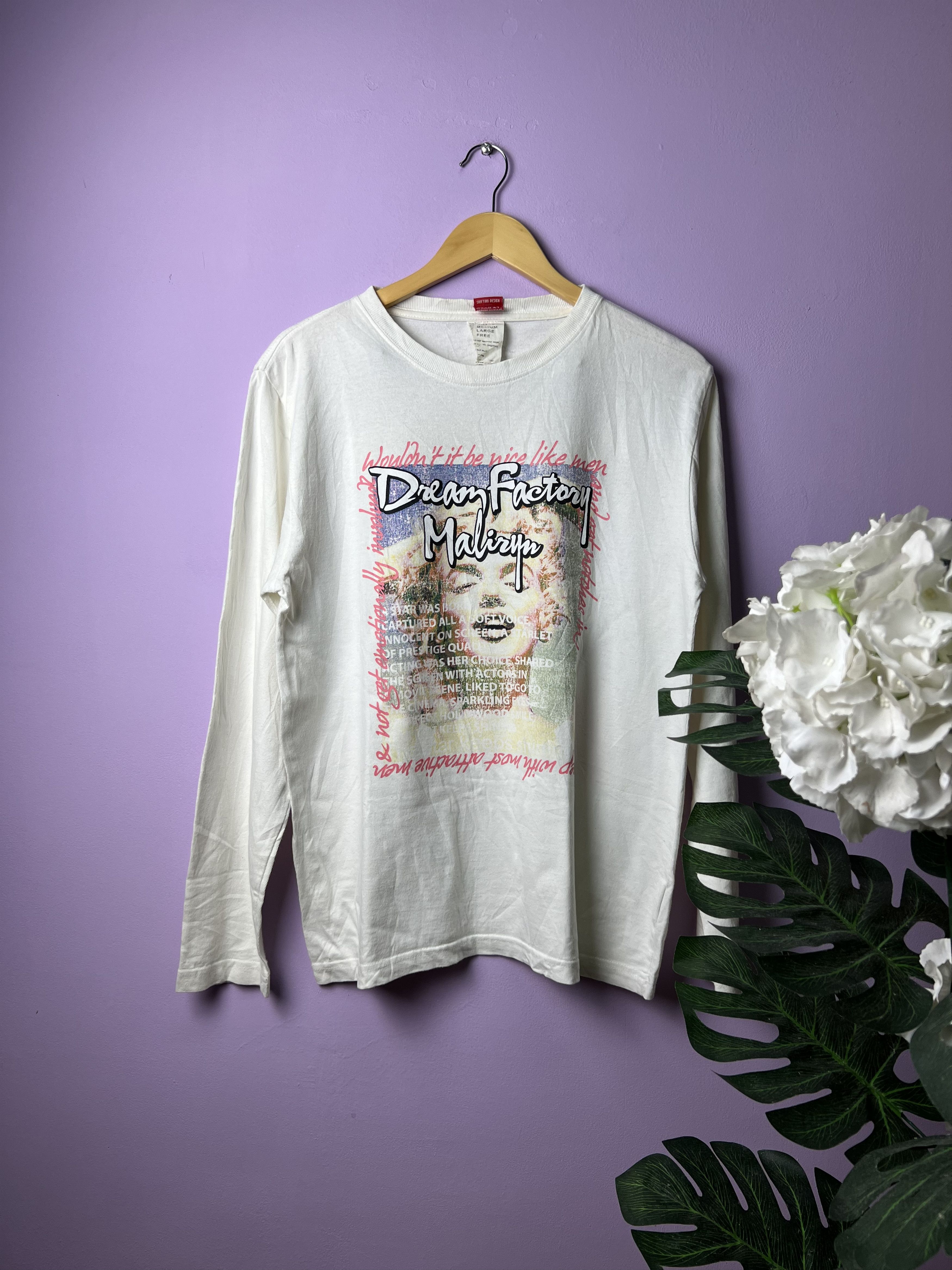 Japanese Brand 🔥Marilyn Monroe Long Sleeve Tees Size US M / EU 48-50 / 2 - 1 Thumbnail