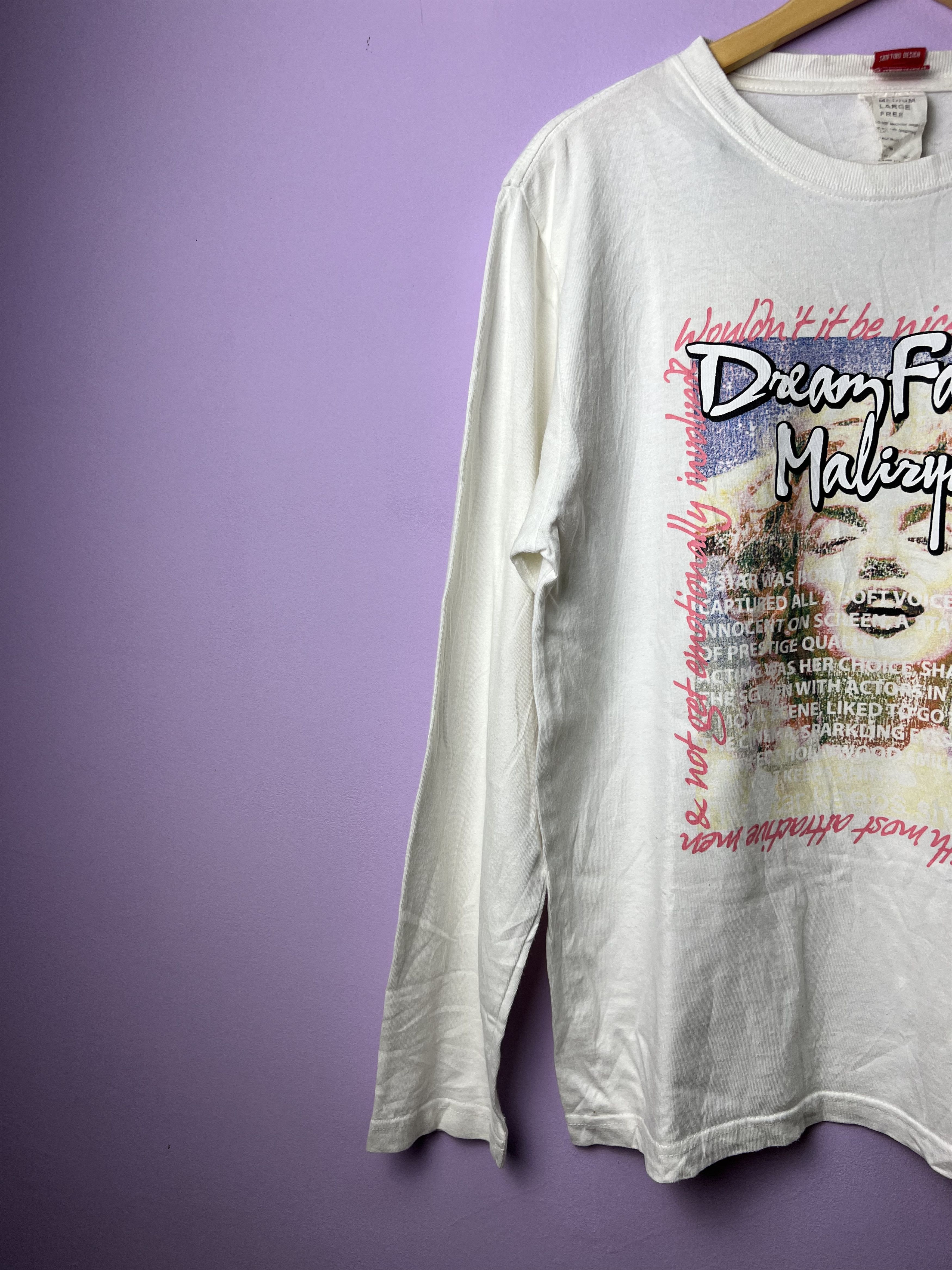 Japanese Brand 🔥Marilyn Monroe Long Sleeve Tees Size US M / EU 48-50 / 2 - 4 Thumbnail