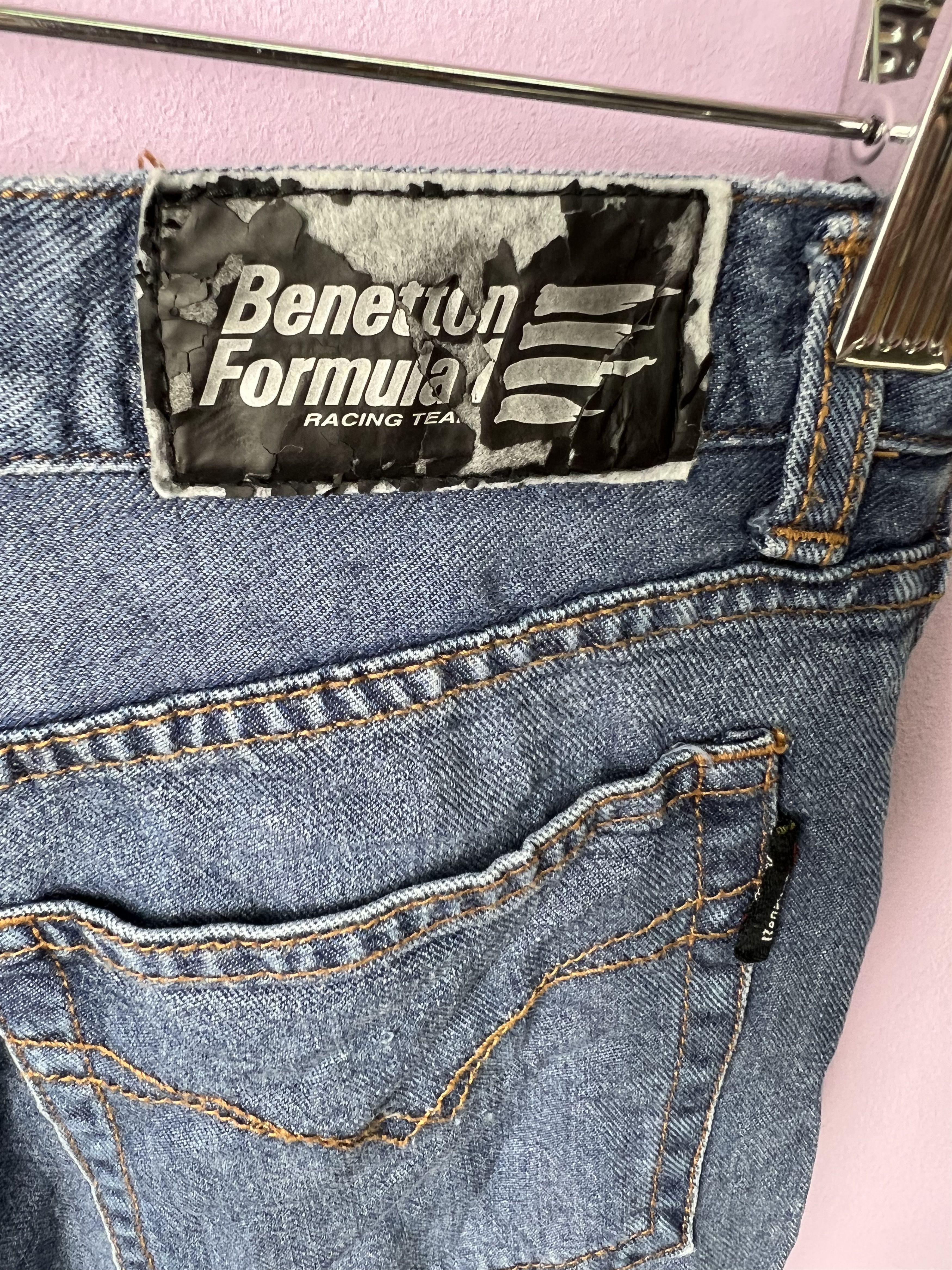 Benetton 🔥Vintage Benetton Formula One Denim Pants Size US 26 / EU 42 - 13 Thumbnail