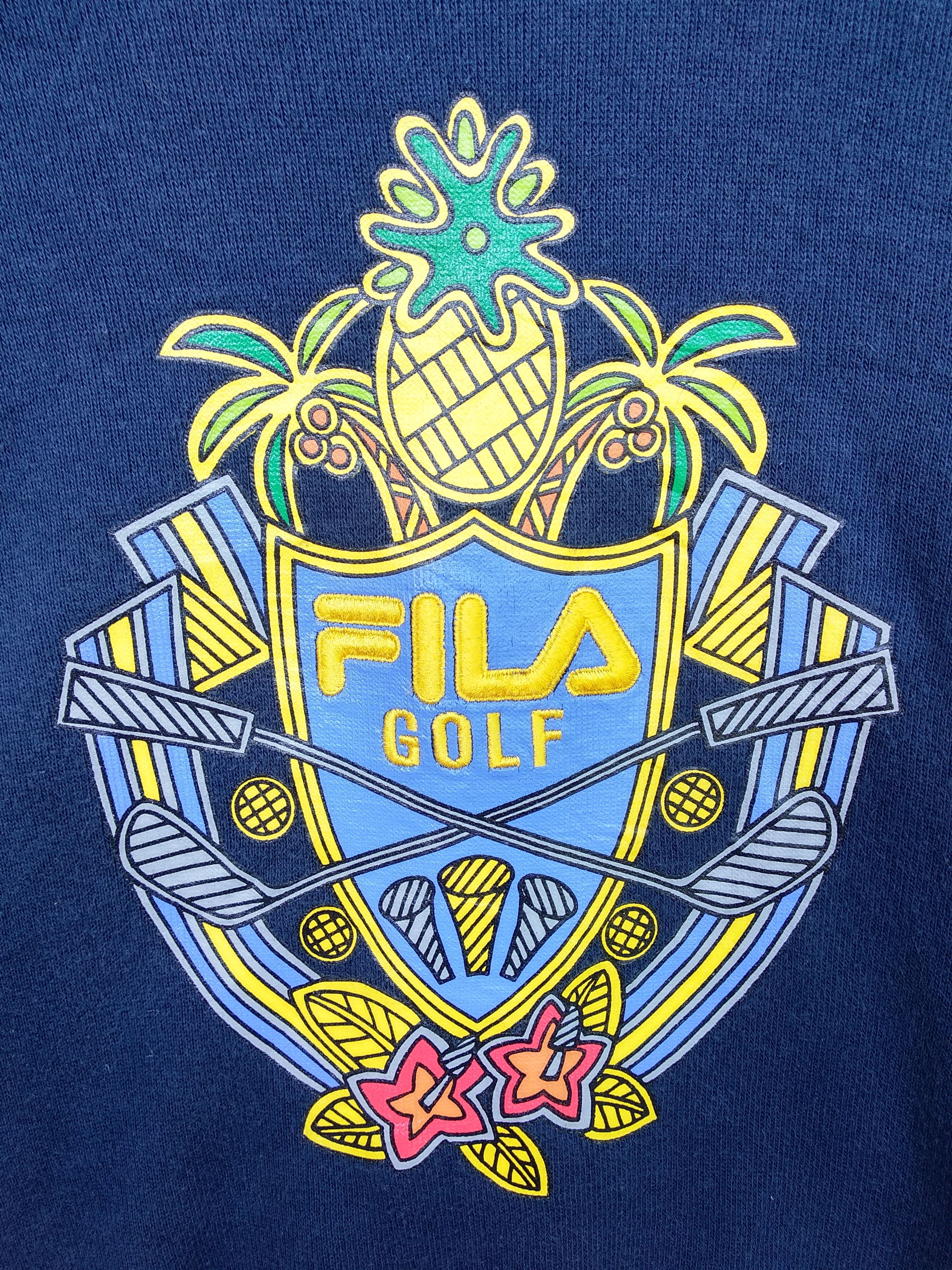 Fila × Vintage Vintage Big Logo Fila Golf Sweatshirt/Size M/Black Size US M / EU 48-50 / 2 - 4 Thumbnail