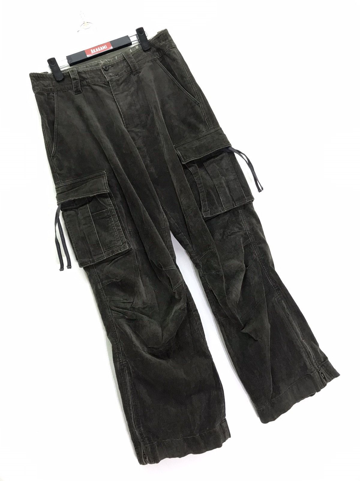 Japanese Brand Sunny Cloud Military Cargo Corduroy Pant Loose Size US 33 - 2 Thumbnail