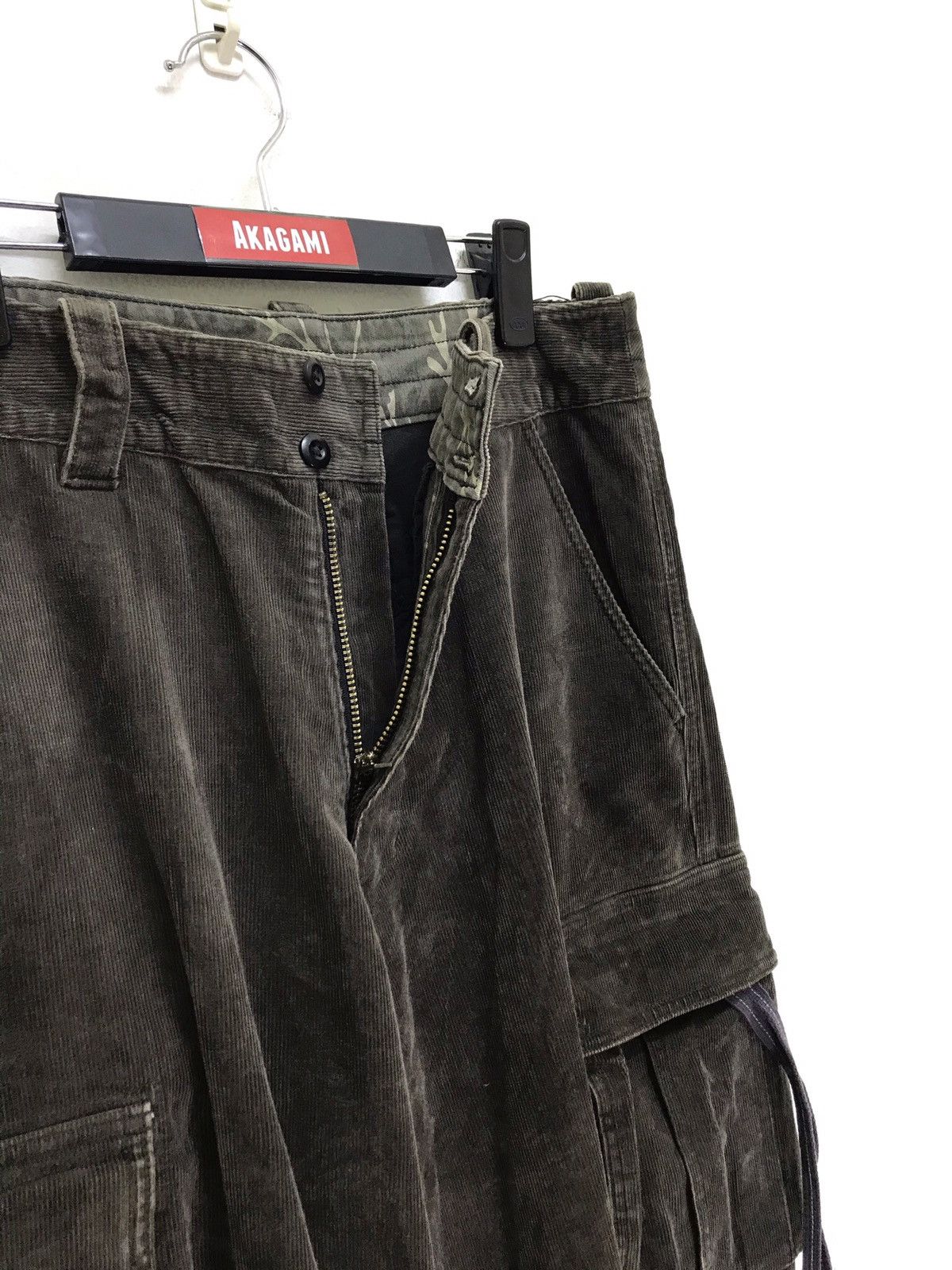 Japanese Brand Sunny Cloud Military Cargo Corduroy Pant Loose Size US 33 - 3 Thumbnail