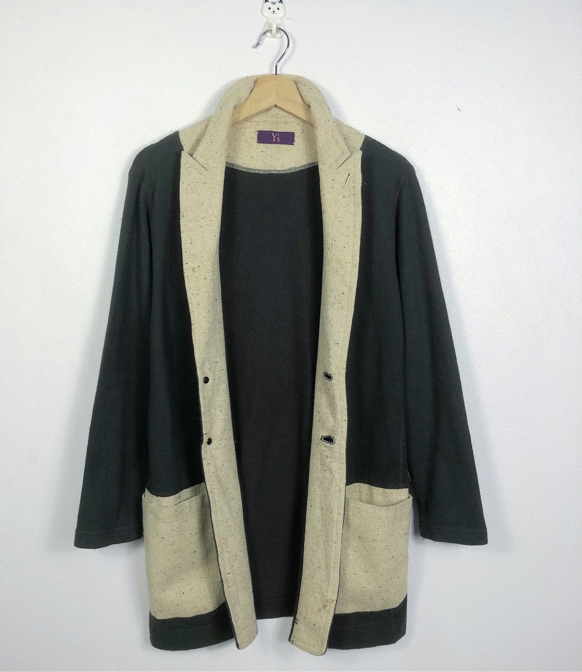 Y's × Yohji Yamamoto Rare Yohji Yamamoto Y’s Pocket Wool Cardigan Size US S / EU 44-46 / 1 - 1 Thumbnail