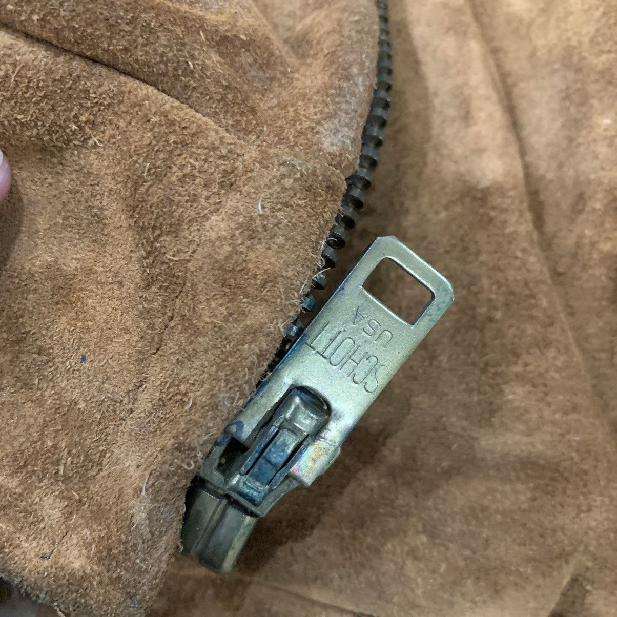 Schott 🔥Vintage Schott Suede Leather Shearling Hoodie Jacket Size US M / EU 48-50 / 2 - 11 Thumbnail