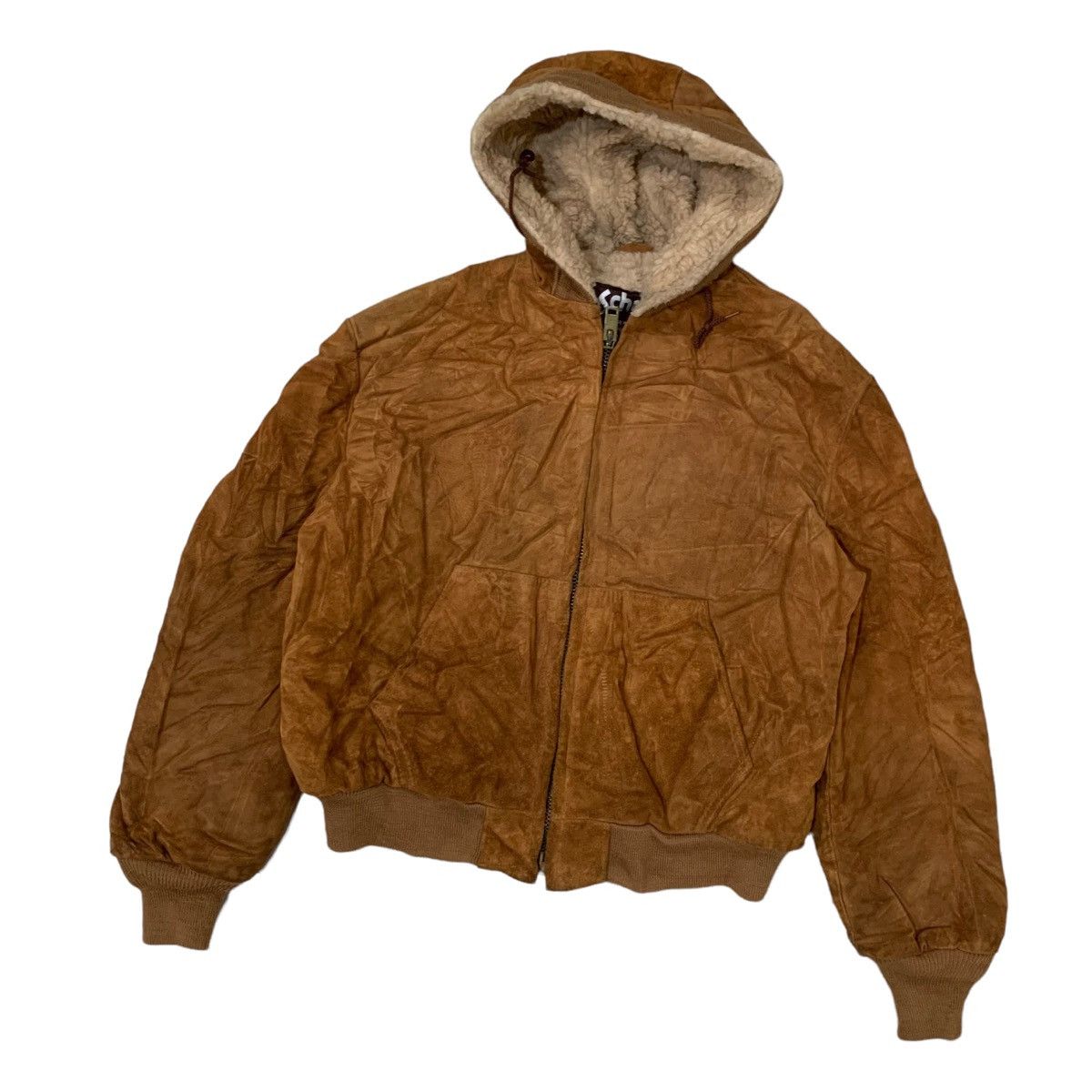 Schott 🔥Vintage Schott Suede Leather Shearling Hoodie Jacket Size US M / EU 48-50 / 2 - 4 Thumbnail