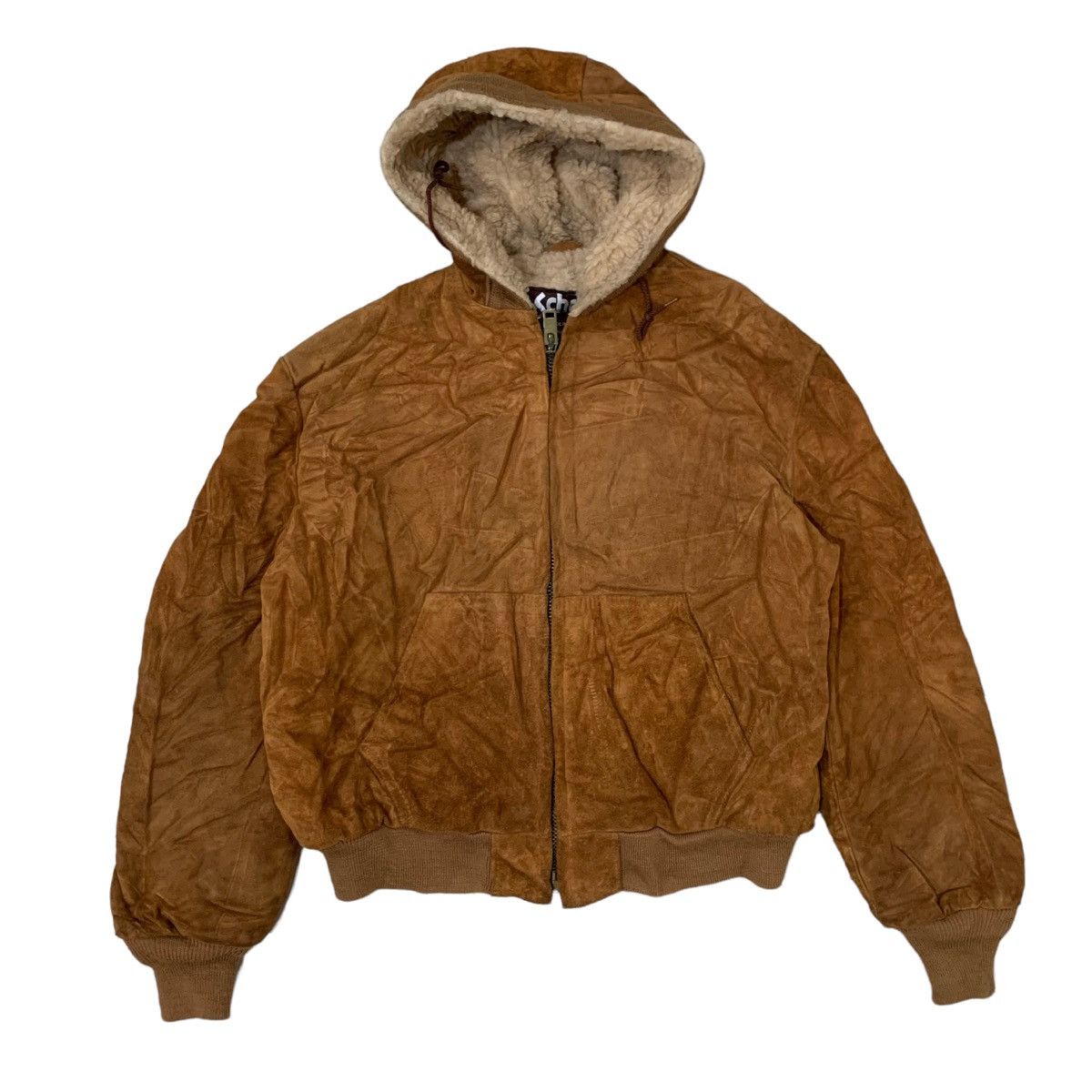 Schott 🔥Vintage Schott Suede Leather Shearling Hoodie Jacket Size US M / EU 48-50 / 2 - 2 Thumbnail