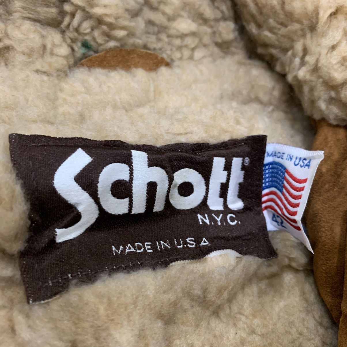 Schott 🔥Vintage Schott Suede Leather Shearling Hoodie Jacket Size US M / EU 48-50 / 2 - 8 Thumbnail