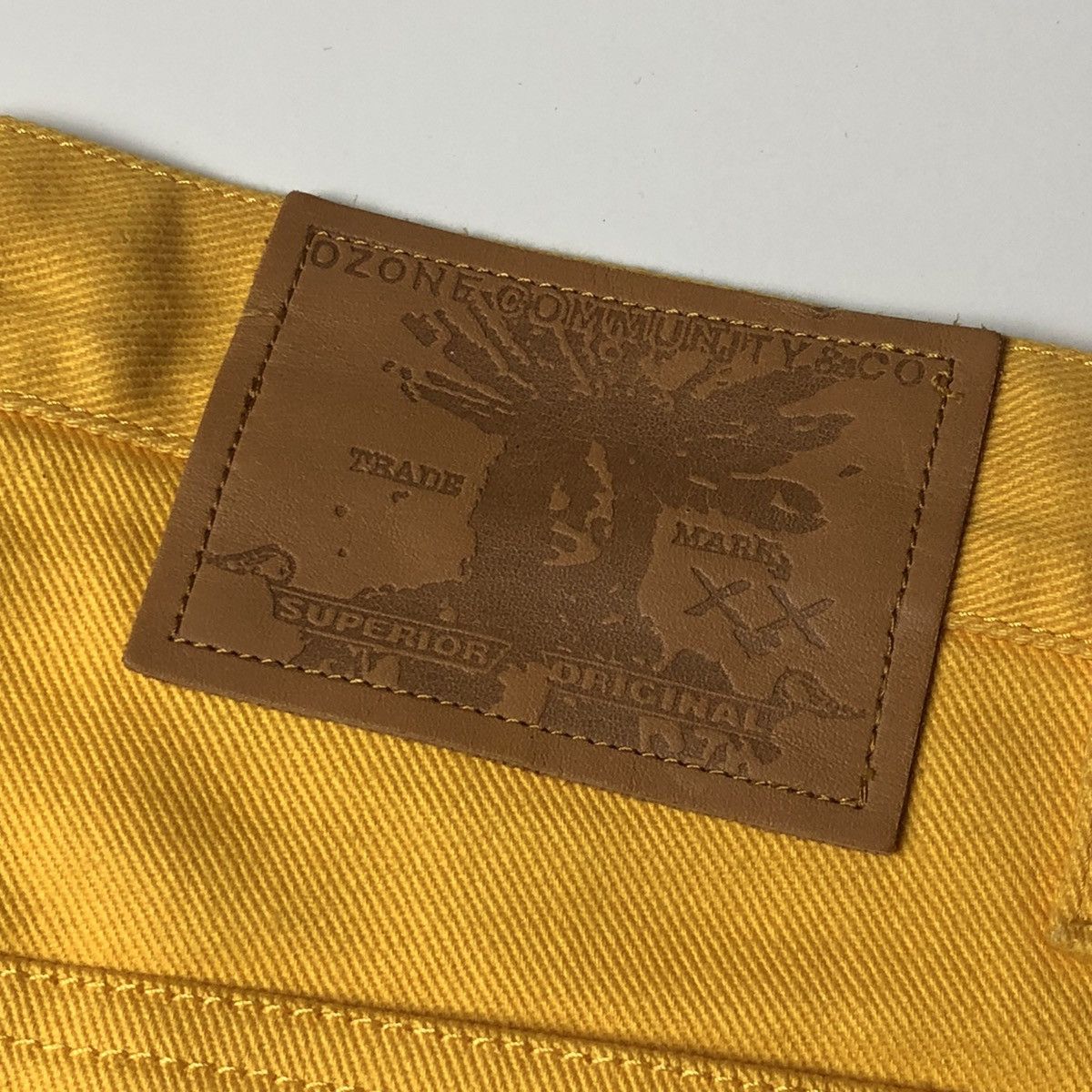 Hysteric Glamour 1990s Ozone Community - Yellow Flared Denim Pants Size US 29 - 8 Thumbnail