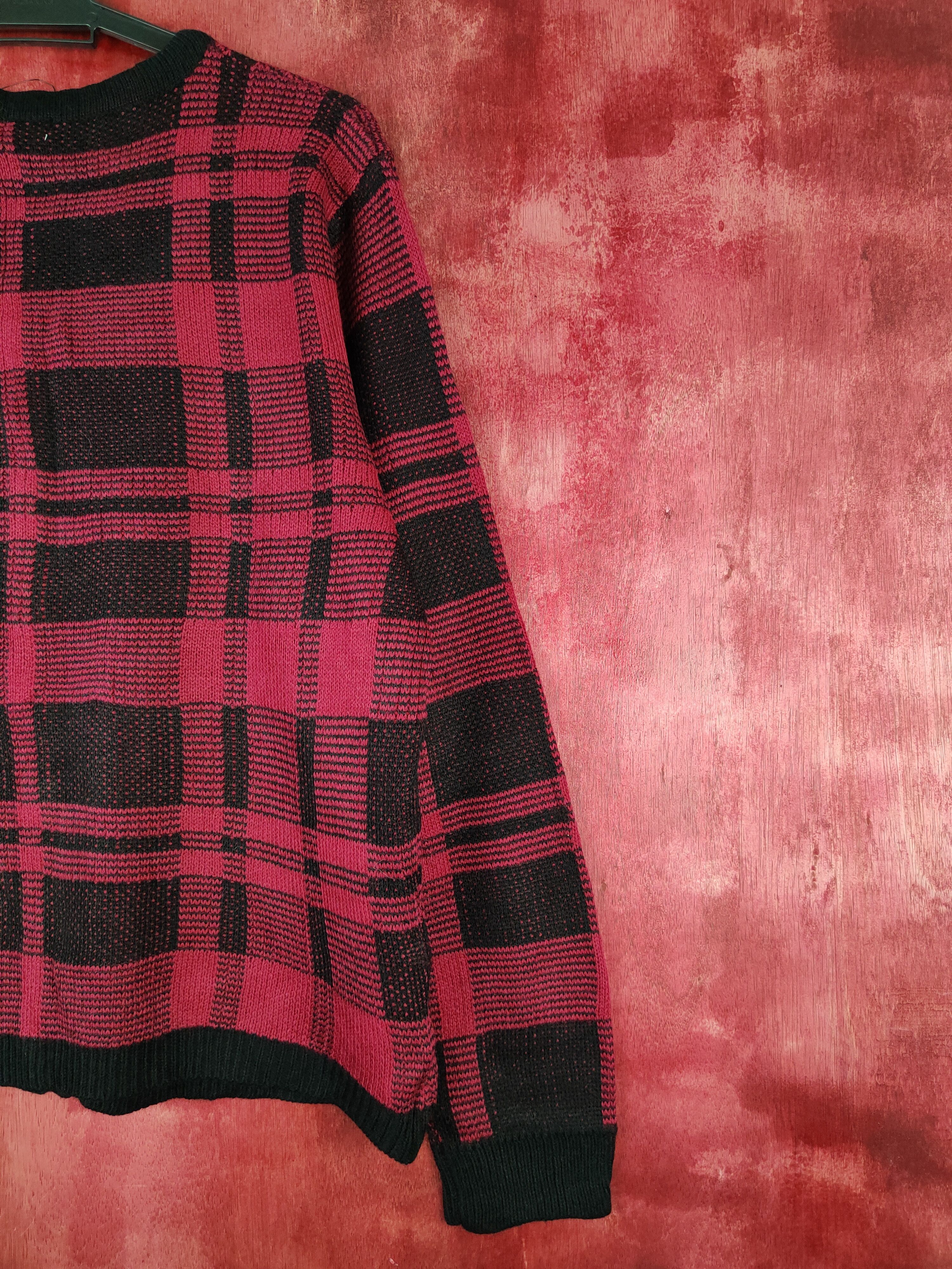 Japanese Brand Anne Basket Black/Red Knitwear Cardigan #5468 Size XL / US 12-14 / IT 48-50 - 9 Thumbnail
