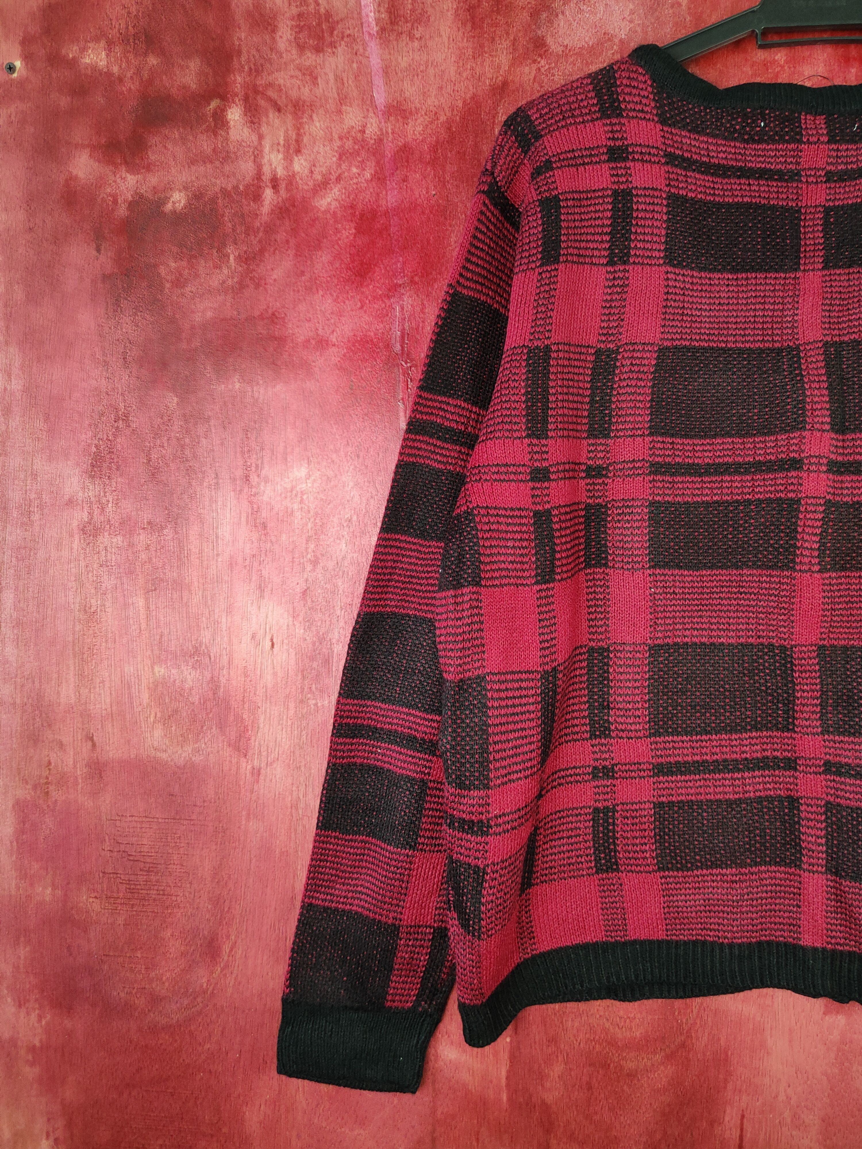 Japanese Brand Anne Basket Black/Red Knitwear Cardigan #5468 Size XL / US 12-14 / IT 48-50 - 8 Thumbnail