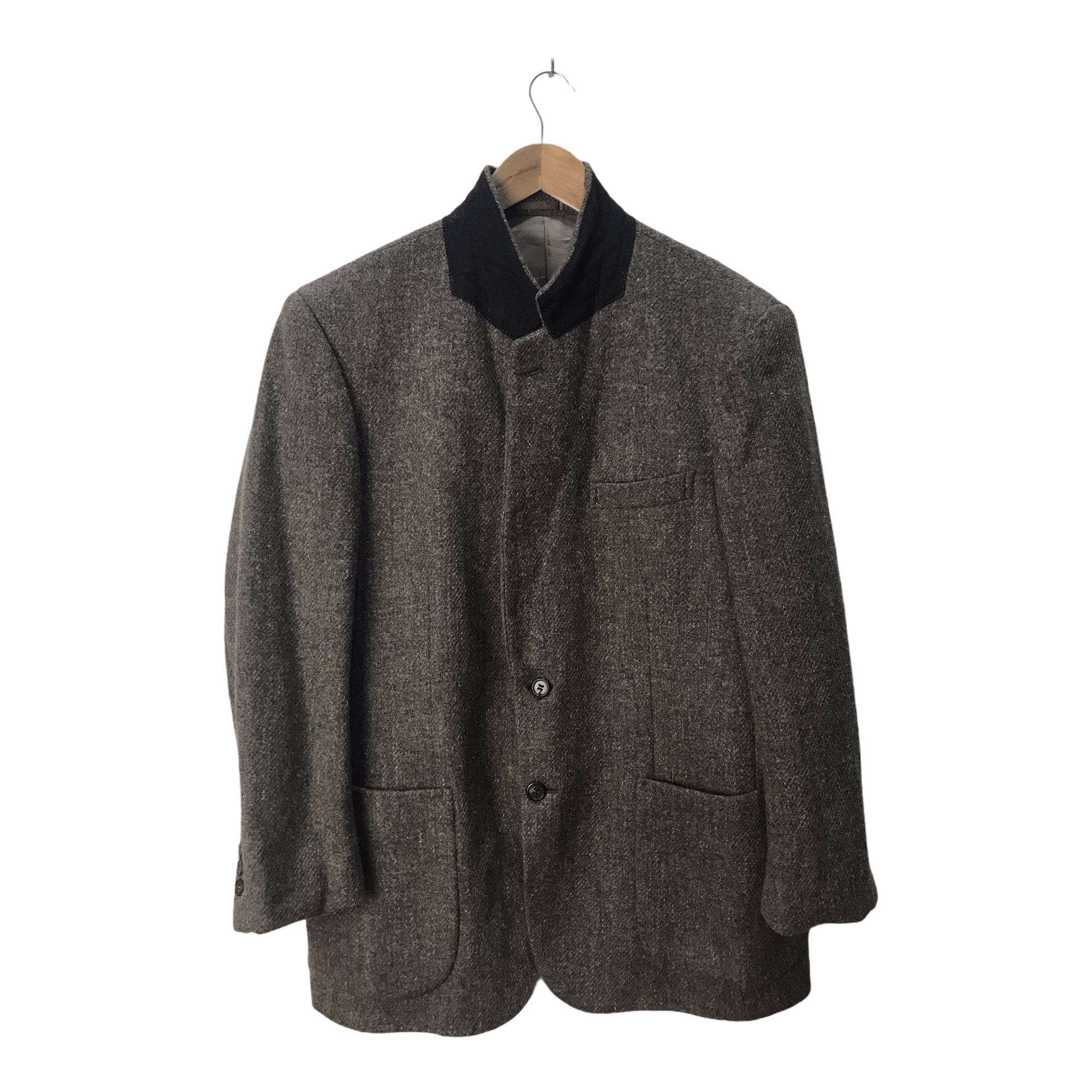 image of Vintage Harris Tweed Coat Wool Jacket in Brown, Men's (Size Medium)